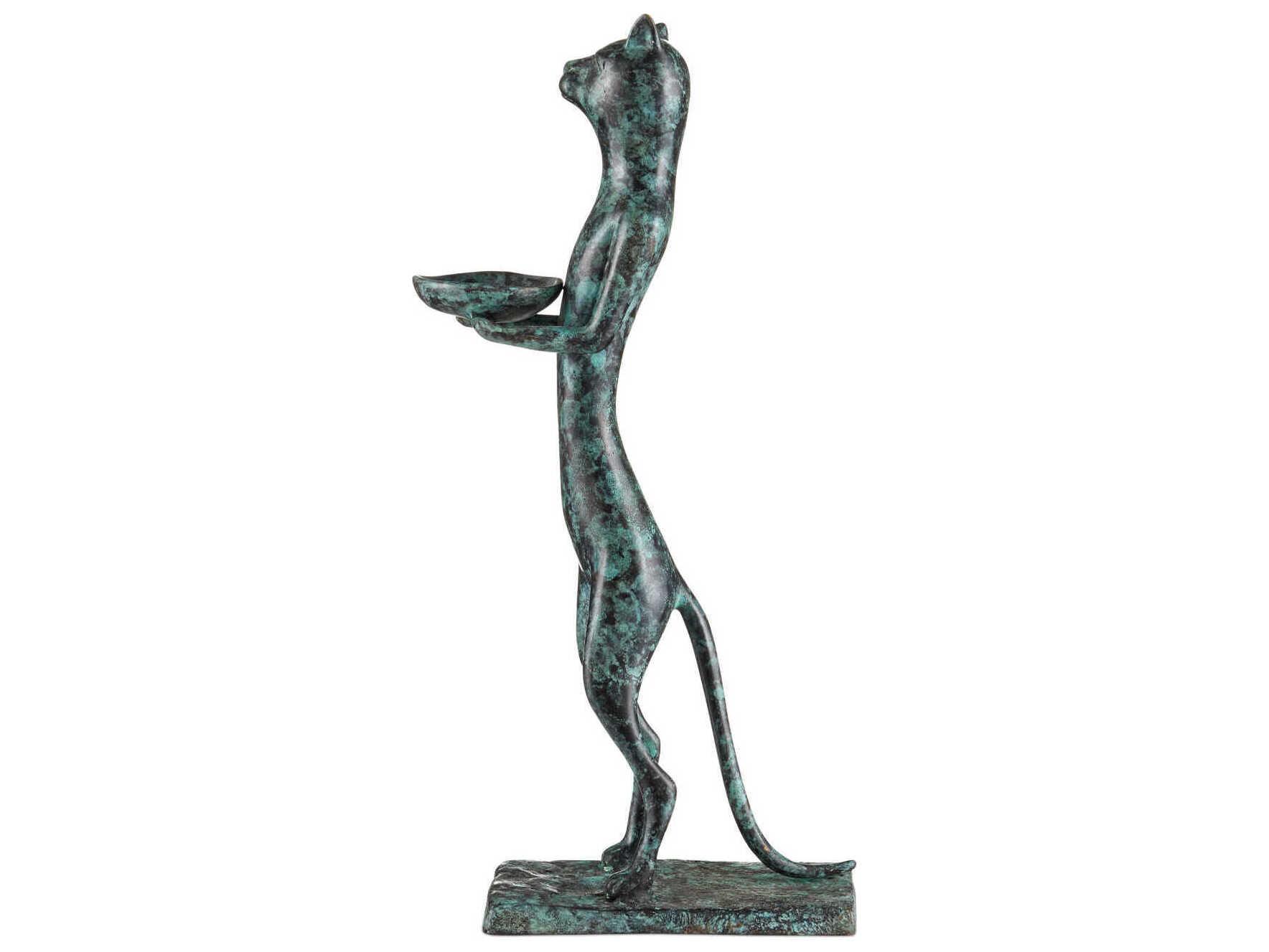 Currey & Company Bastet Cat Bronze Sculpture