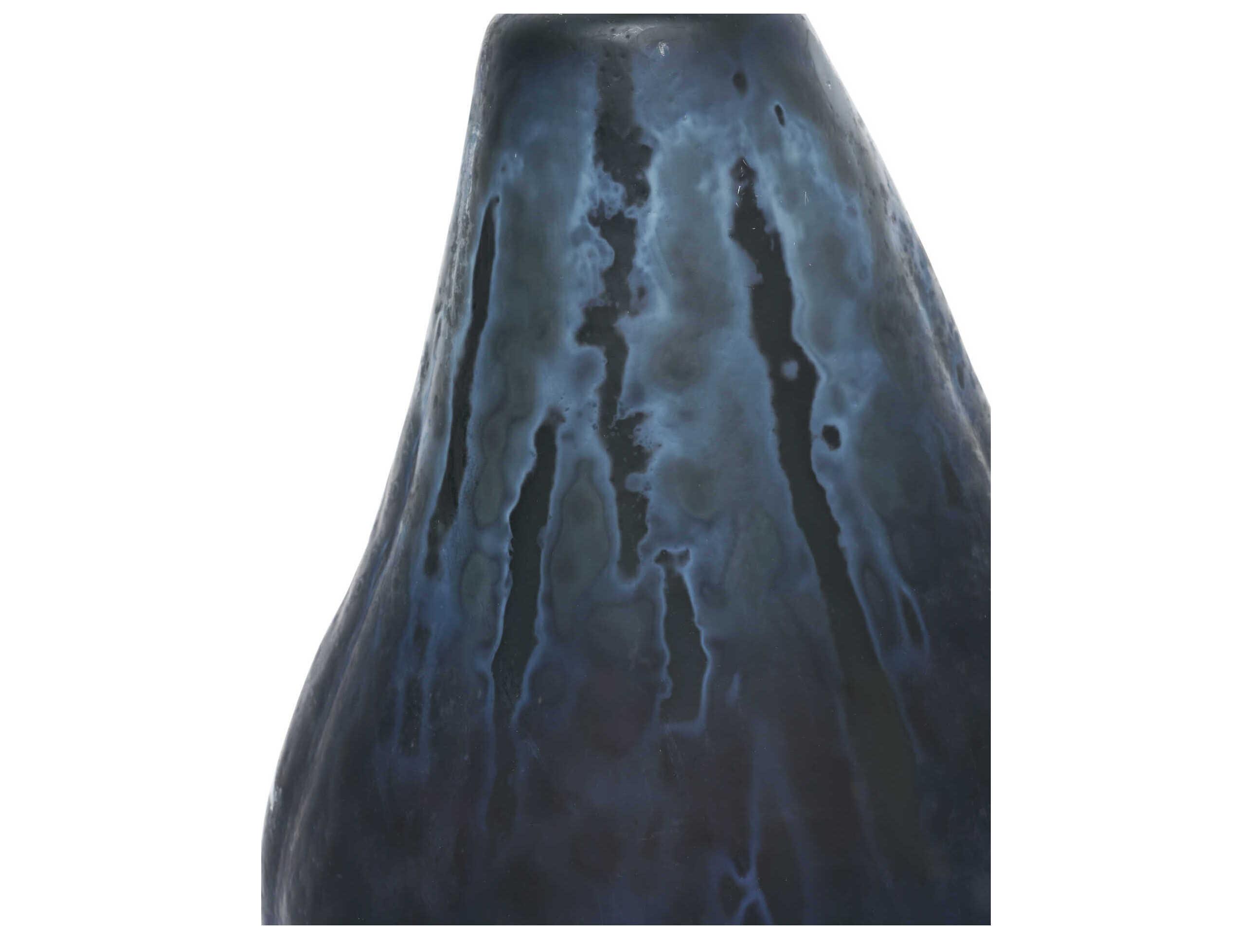 Currey & Company Glass Dark Blue Pear Set of 2