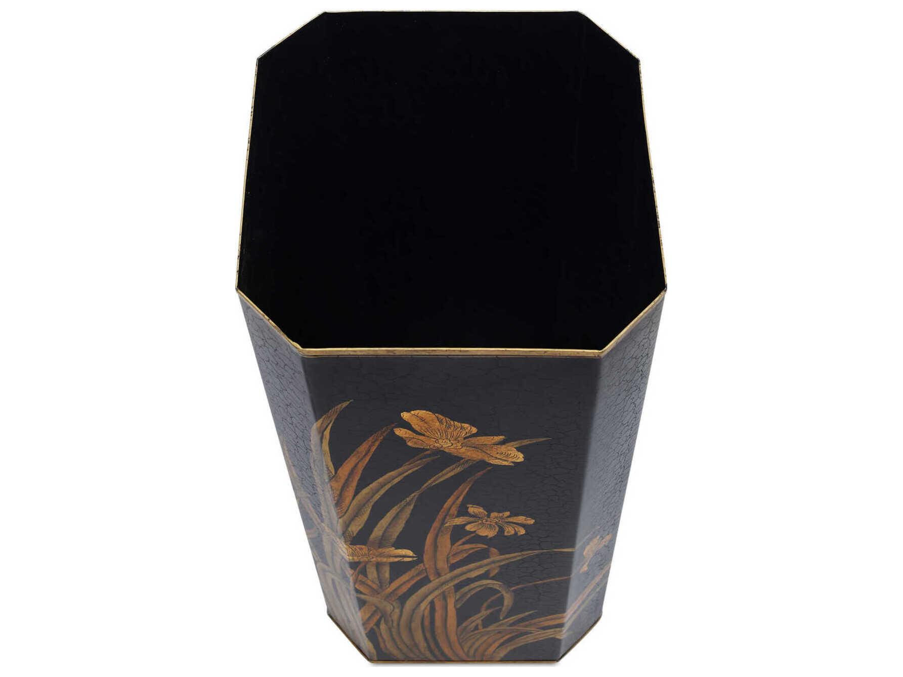 Currey & Company Glasshouse Black Gold Umbrella Stand