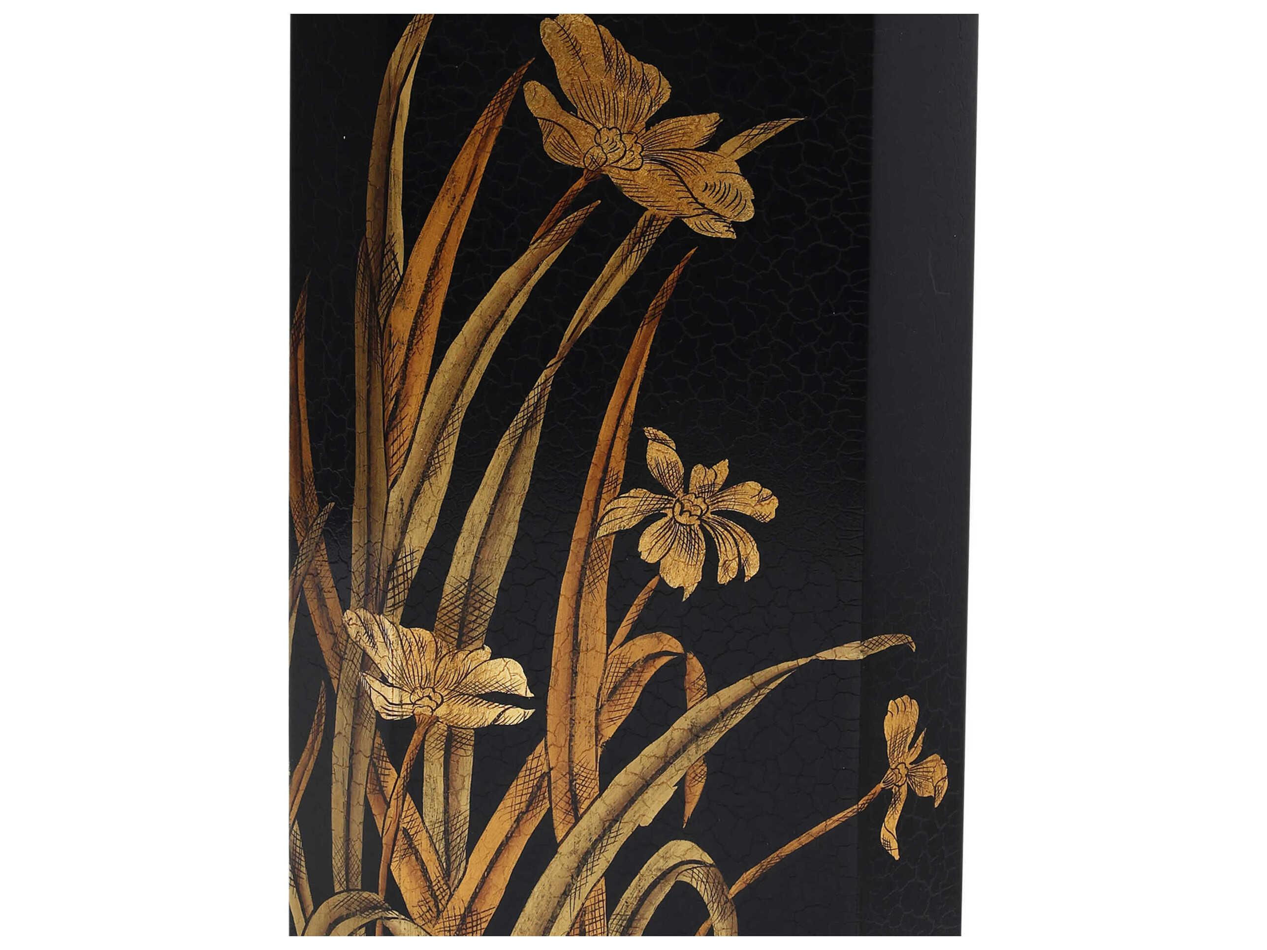 Currey & Company Glasshouse Black Gold Umbrella Stand