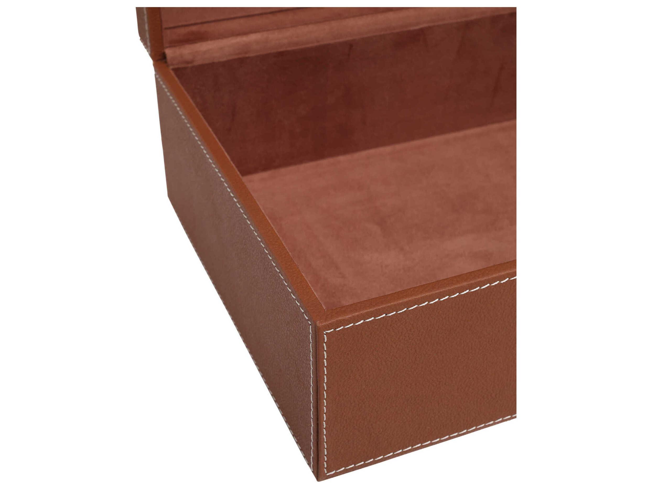 Currey & Company Leather Raffia Box Set of 2