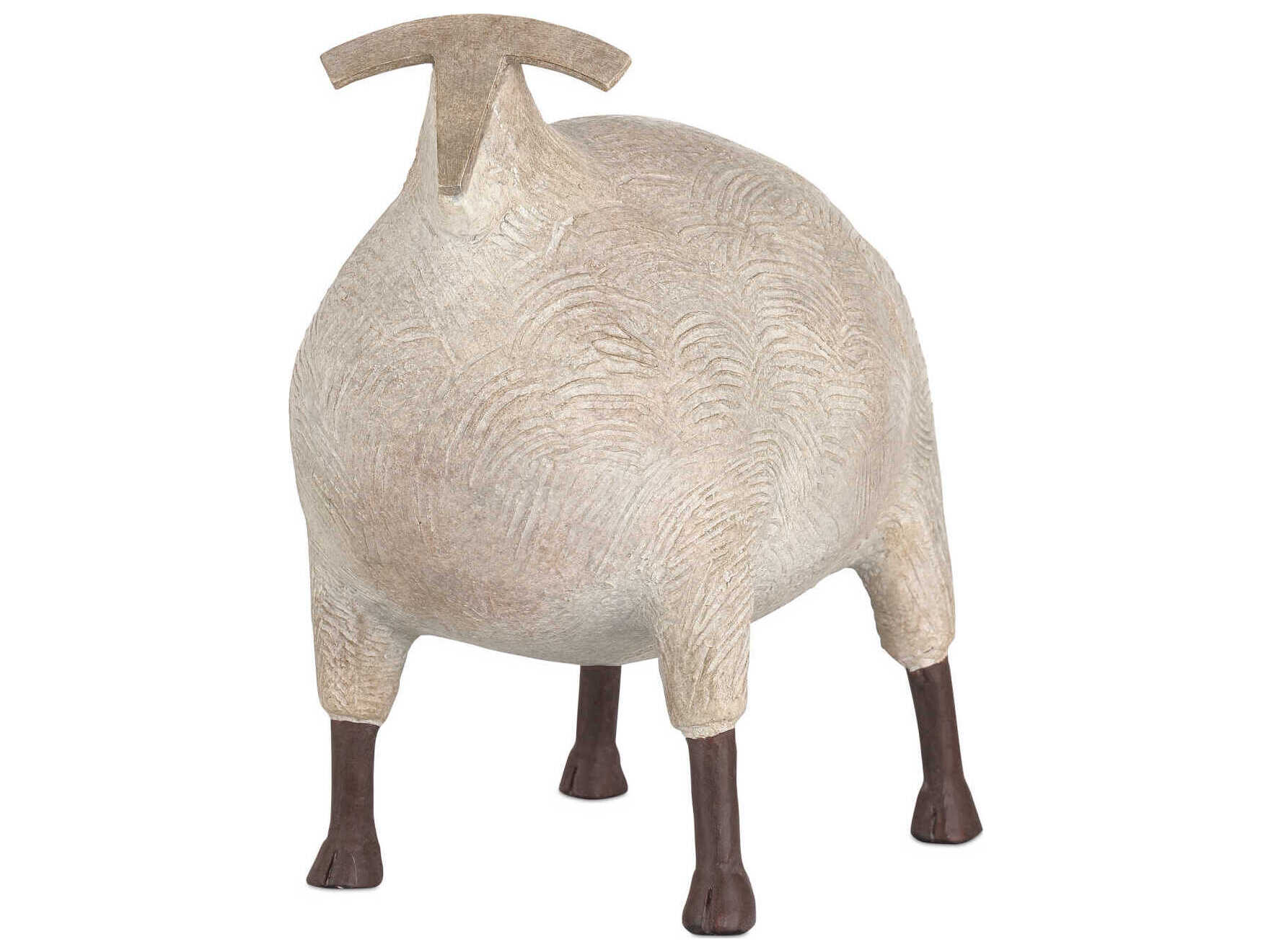 Currey & Company Ancient Ram Sculpture