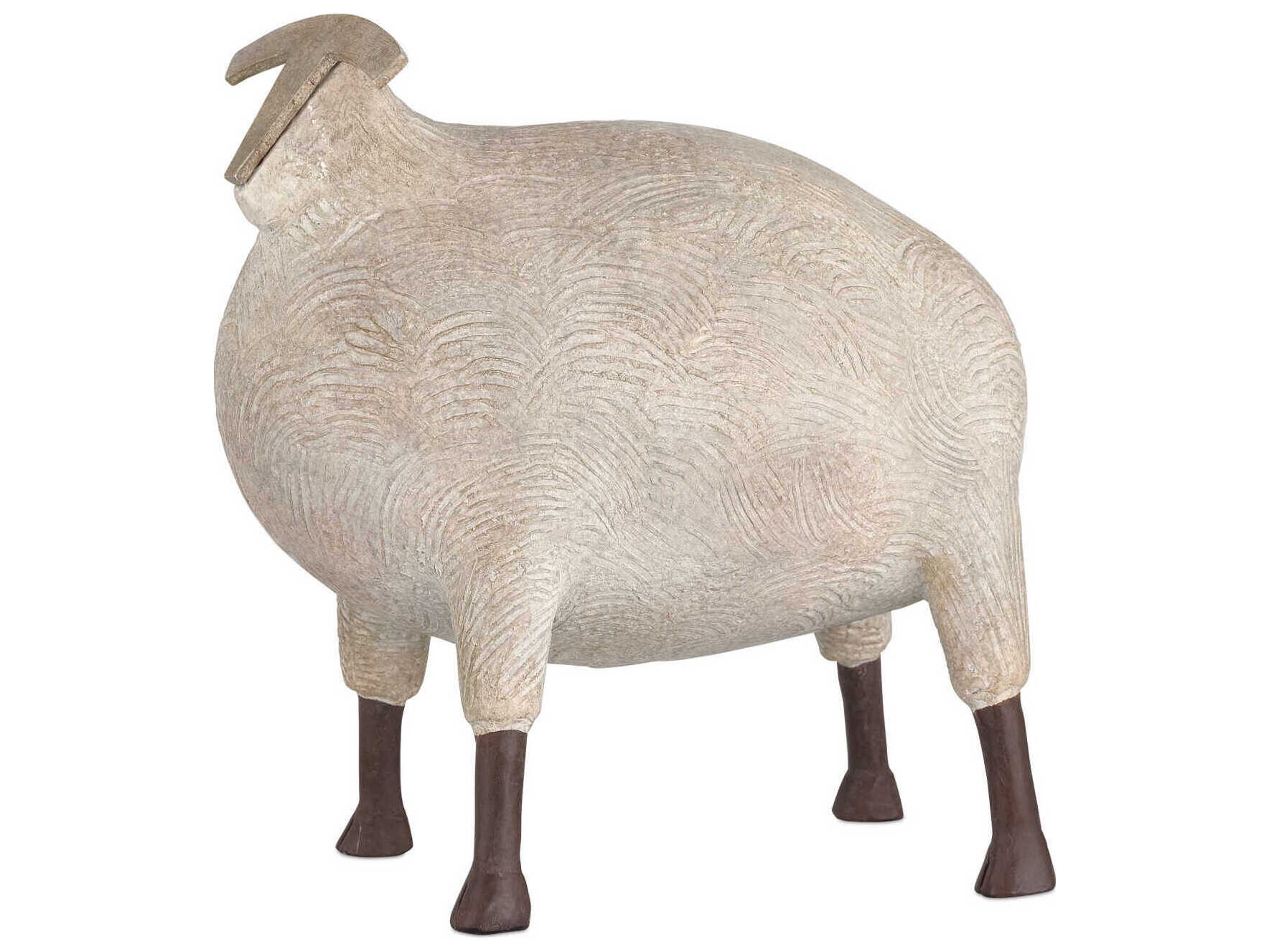 Currey & Company Ancient Ram Sculpture