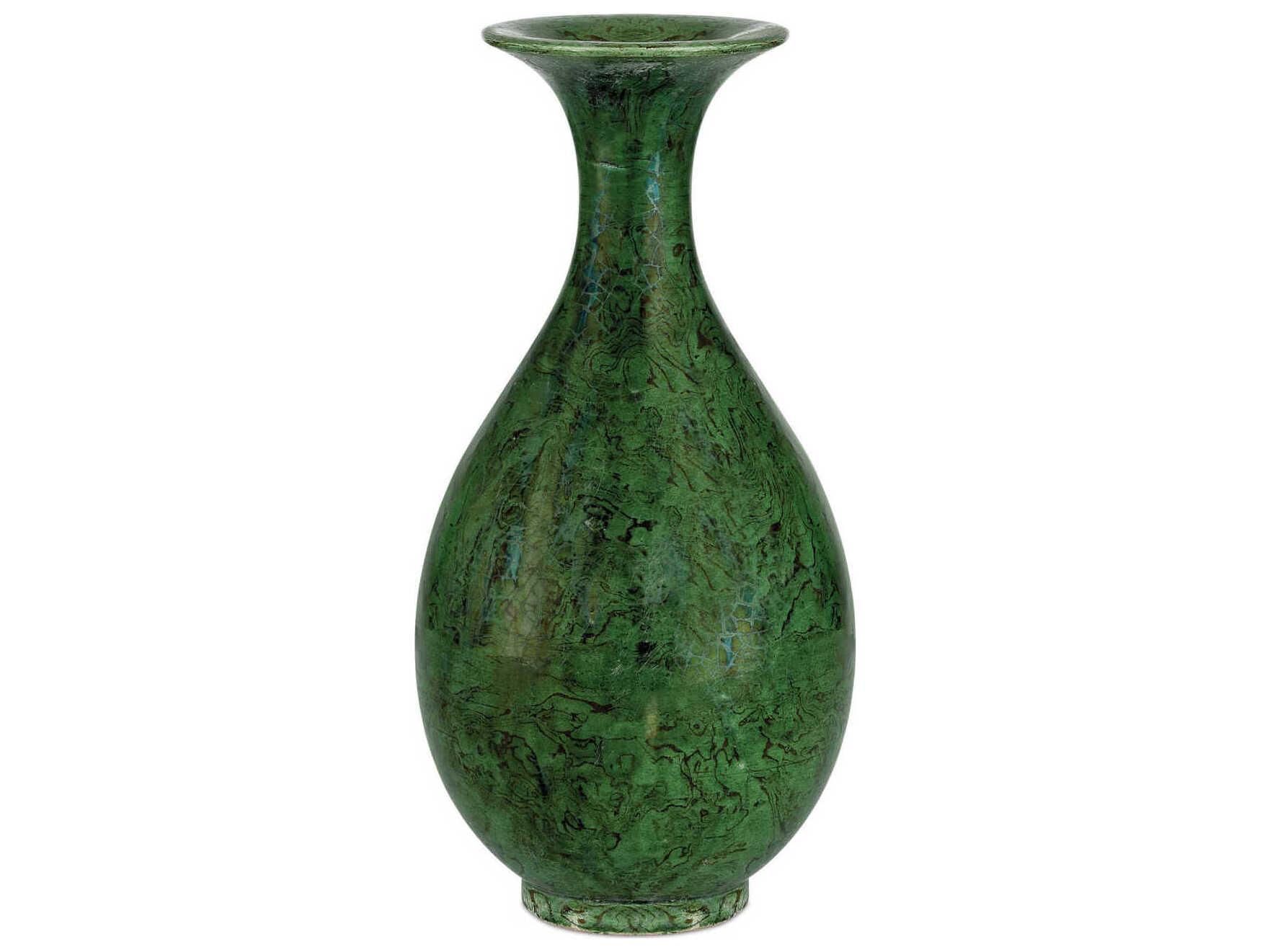 Currey & Company Romulus Green Vase Set of 3