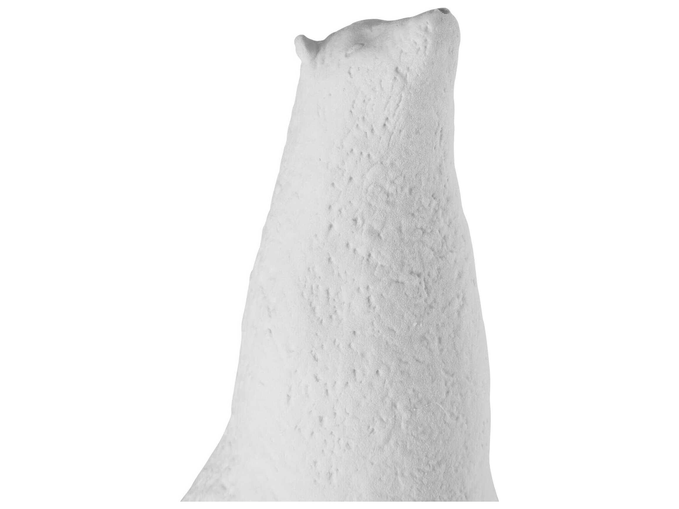Currey & Company Yarmouth White Bear Sculpture