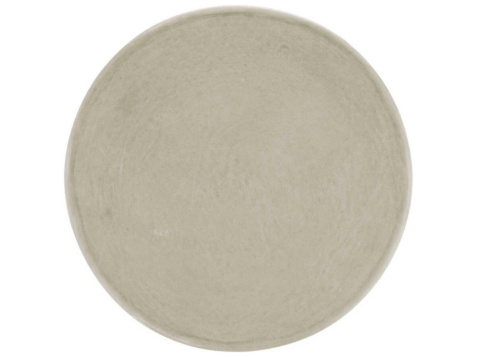 Currey & Company Hidcote Round Concrete Portland Faux Bois End Table