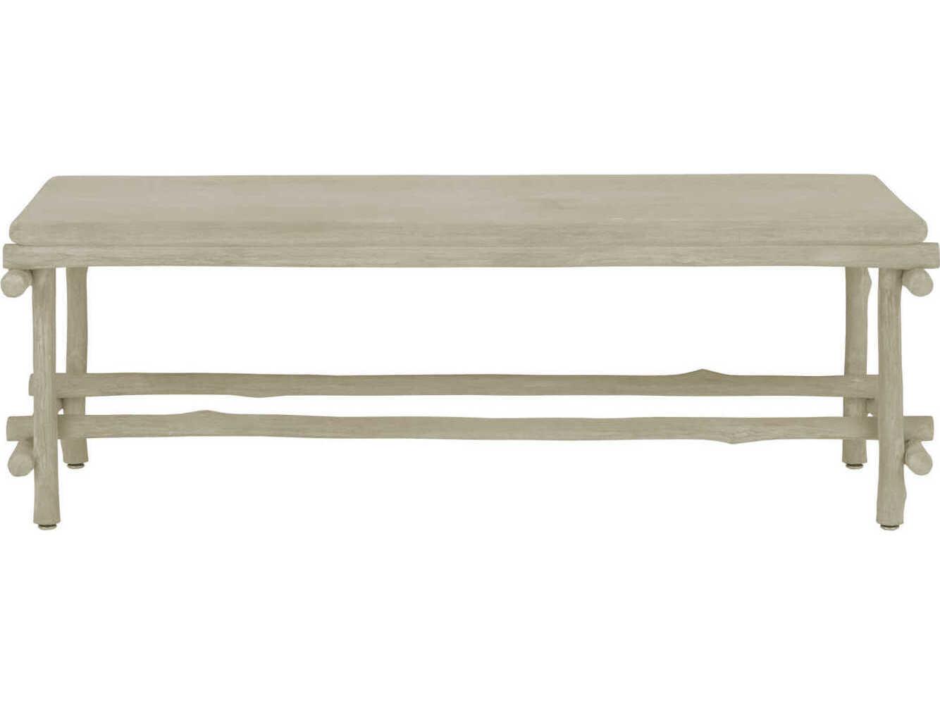 Currey & Company Luzon Rectangular Concrete Portland Faux Bois Coffee Table