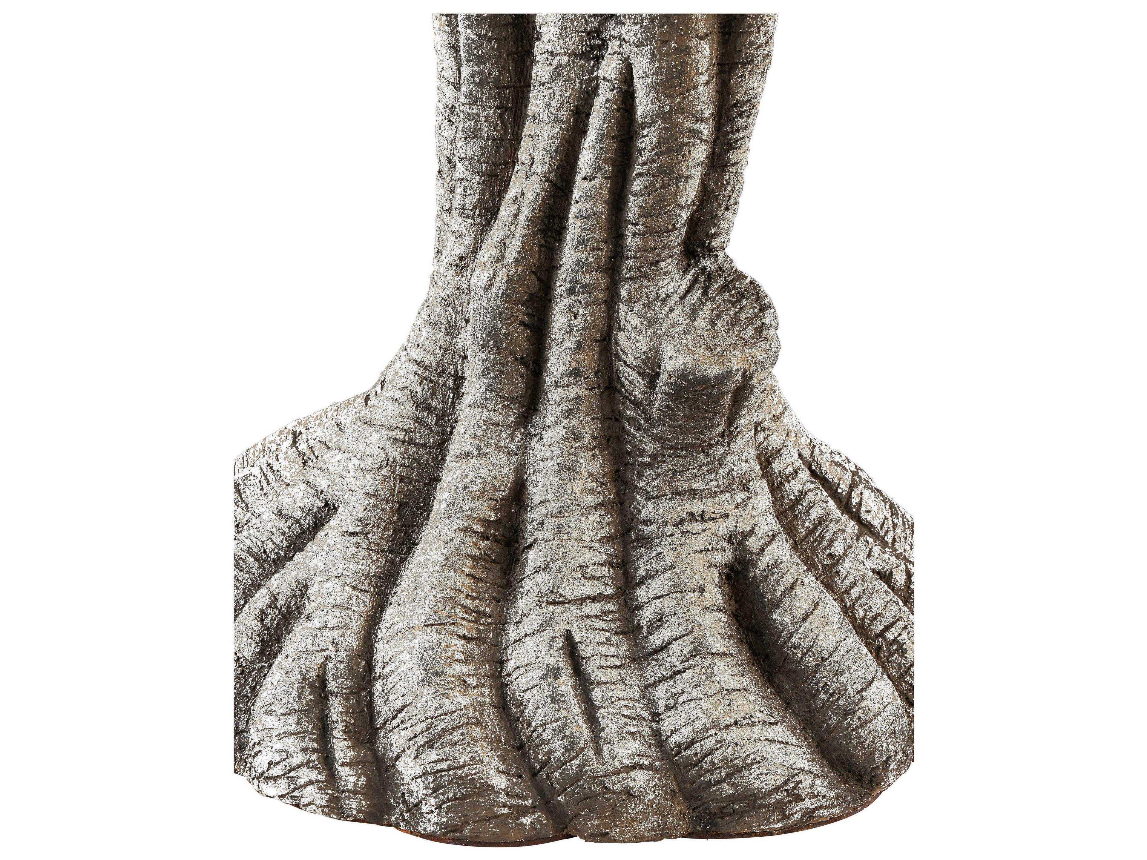 Currey & Company Dunmore Round Concrete Charbon De Bois End Table