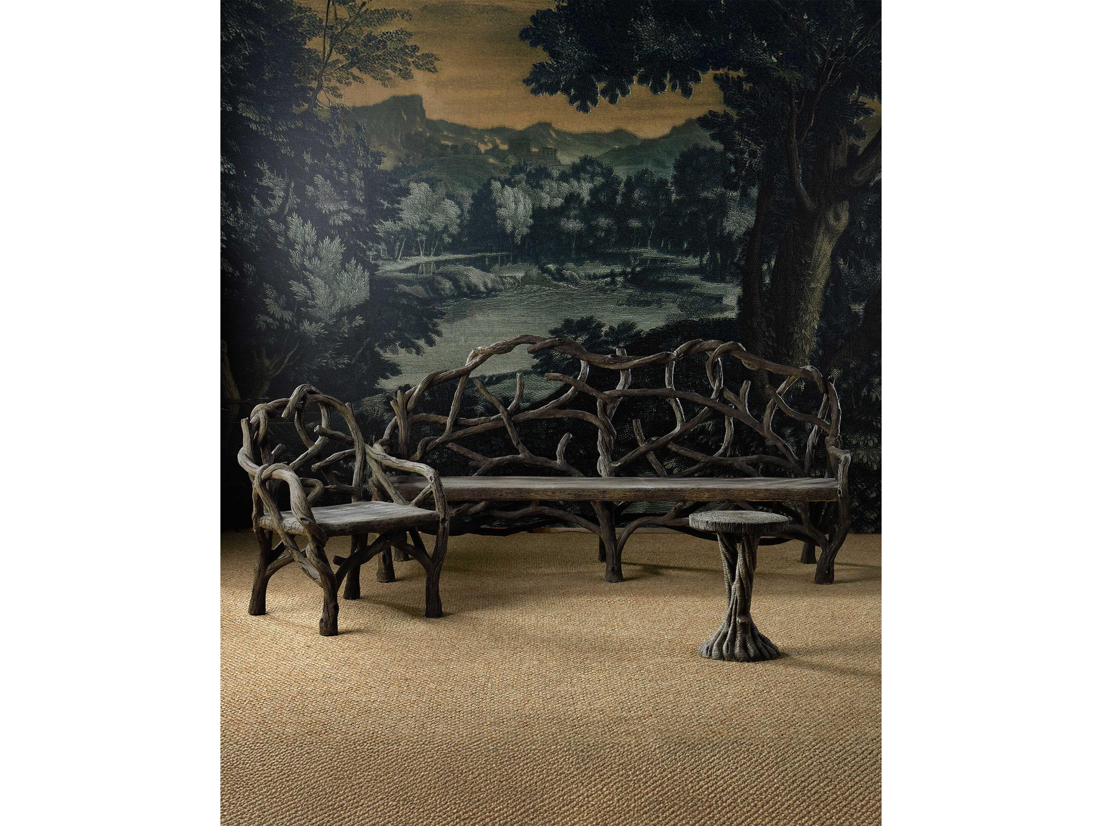 Currey & Company Dunmore Round Concrete Charbon De Bois End Table