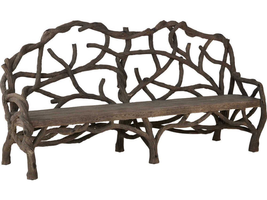 Currey & Company Dunmore Charbon De Bois Brown Accent Bench