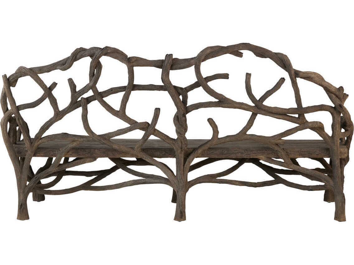 Currey & Company Dunmore Charbon De Bois Brown Accent Bench