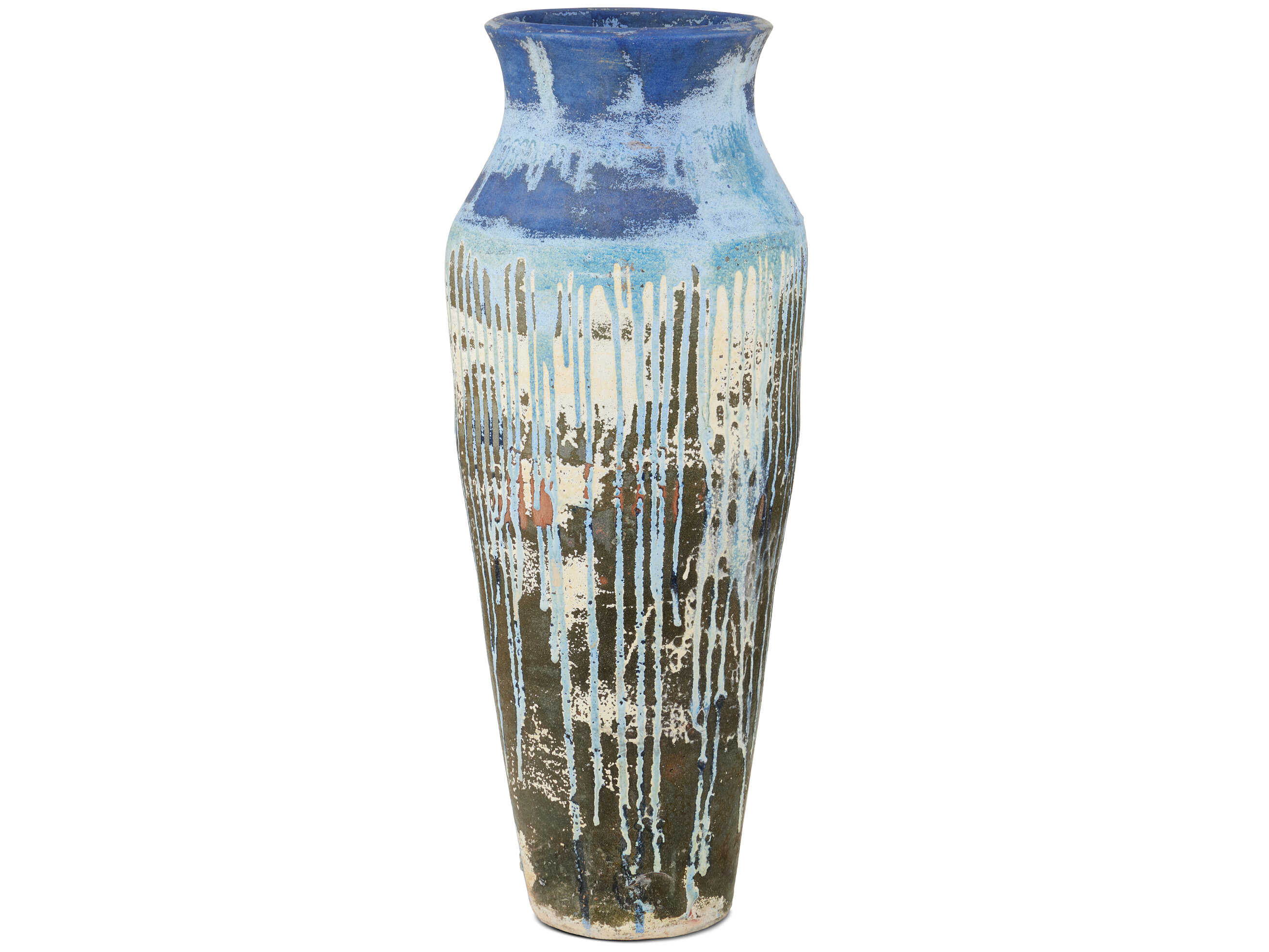Currey & Company Capizzi Blue Drip Urn