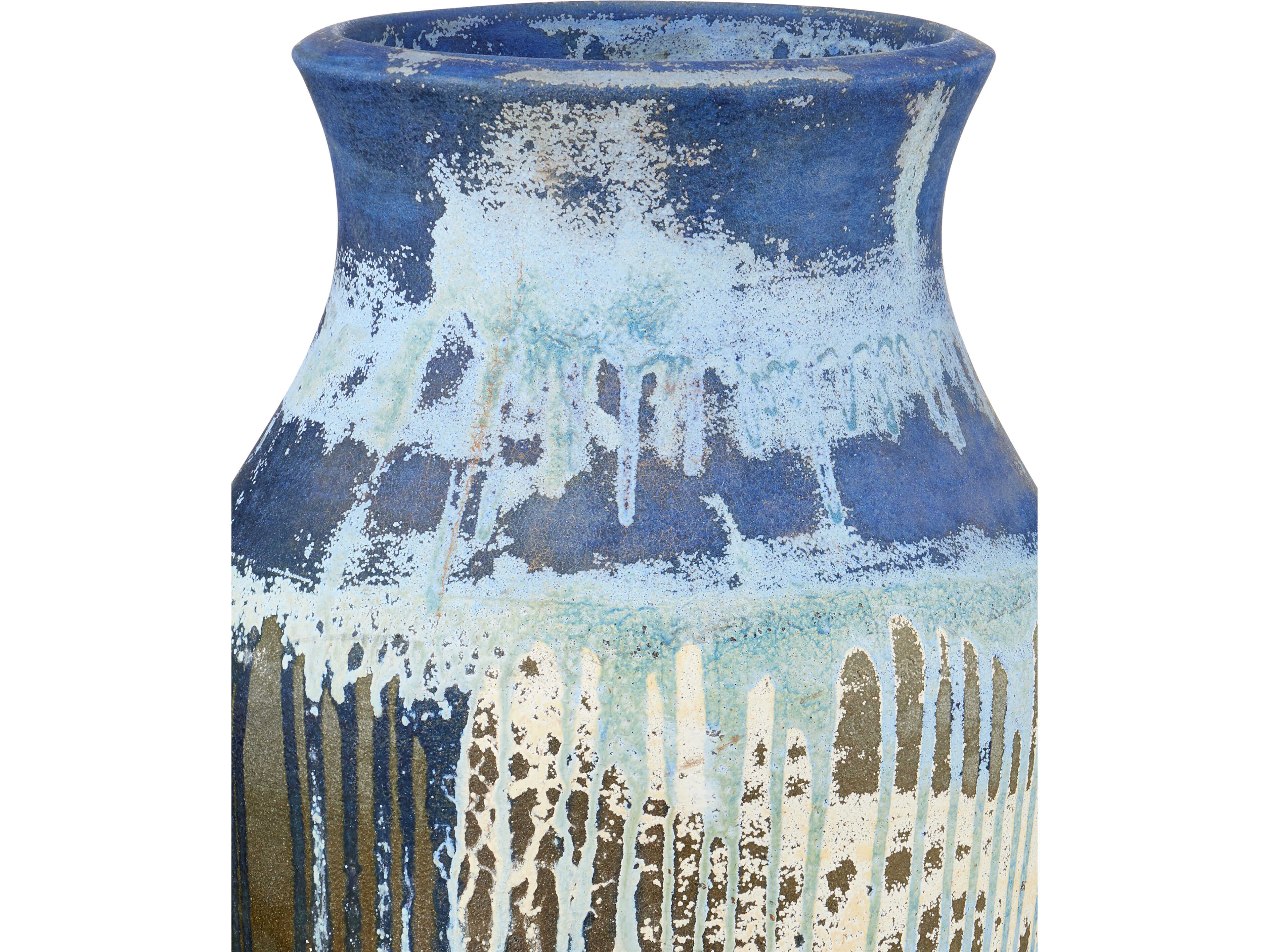 Currey & Company Capizzi Blue Drip Urn