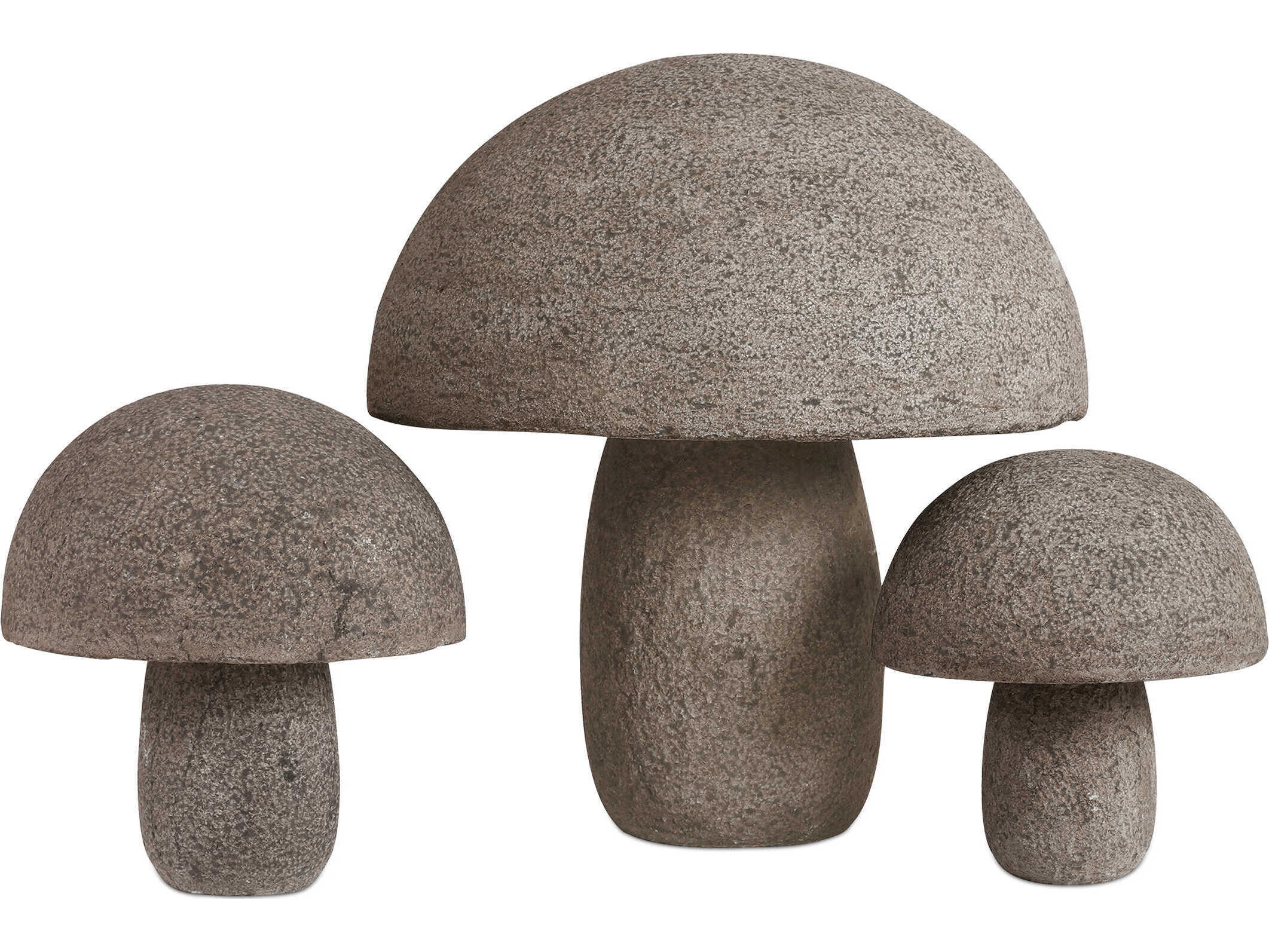 Currey & Company Textured Brown Mushroom Sculpture