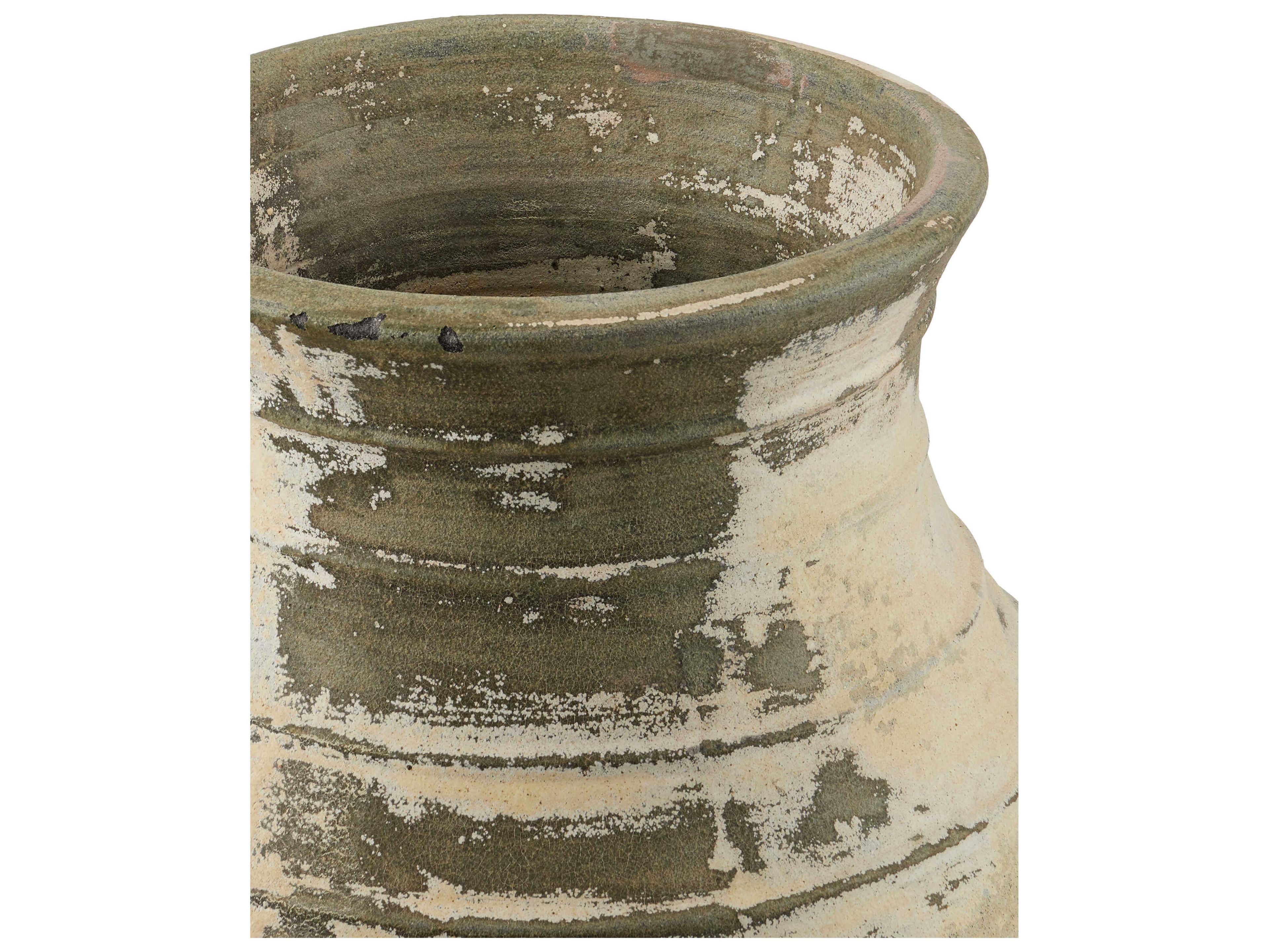 Currey & Company Ragusa Large Antique White Urn