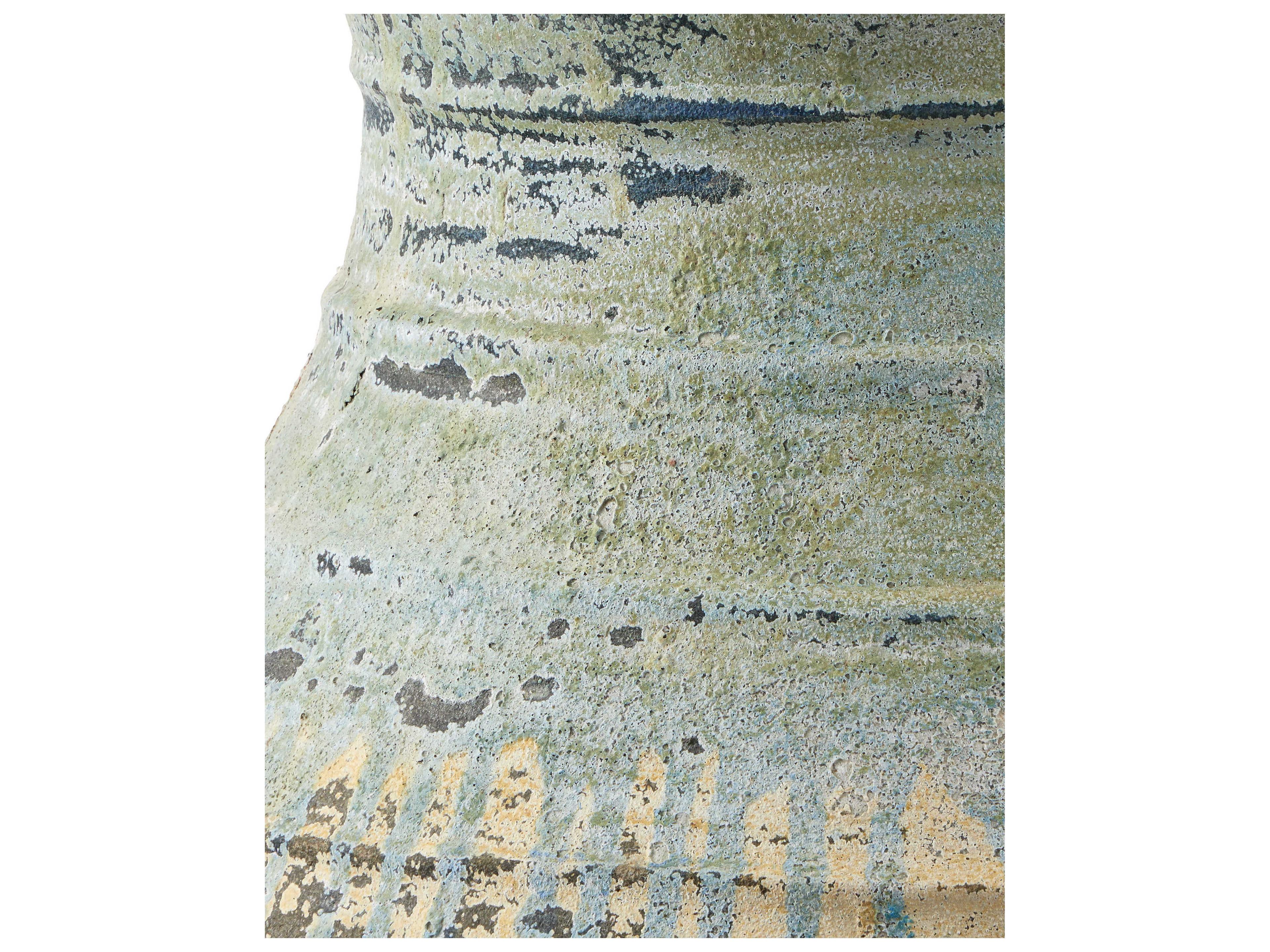 Currey & Company Ragusa Large Antique Blue Drip Urn