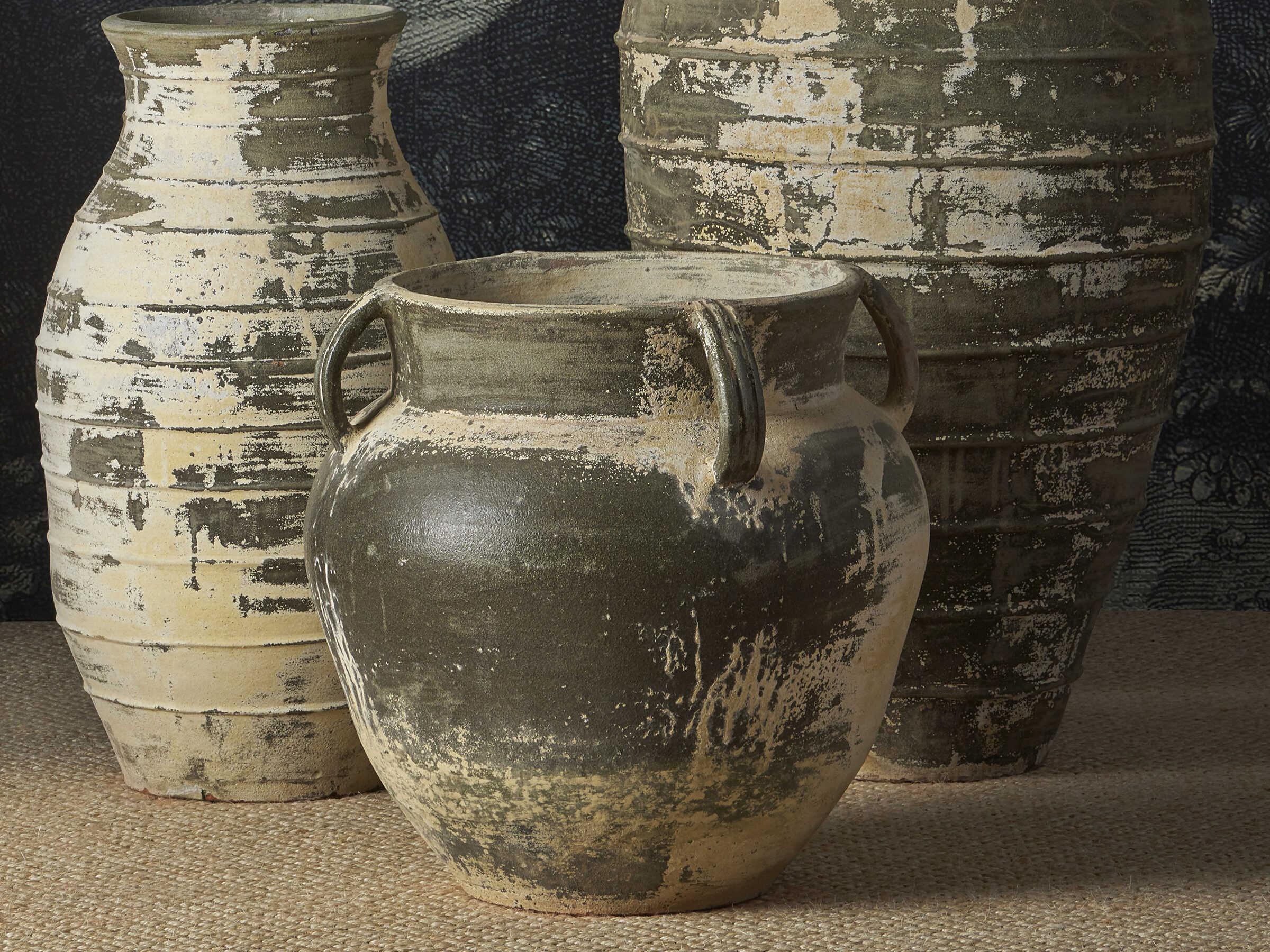 Currey & Company Agrigento Antique White Planter