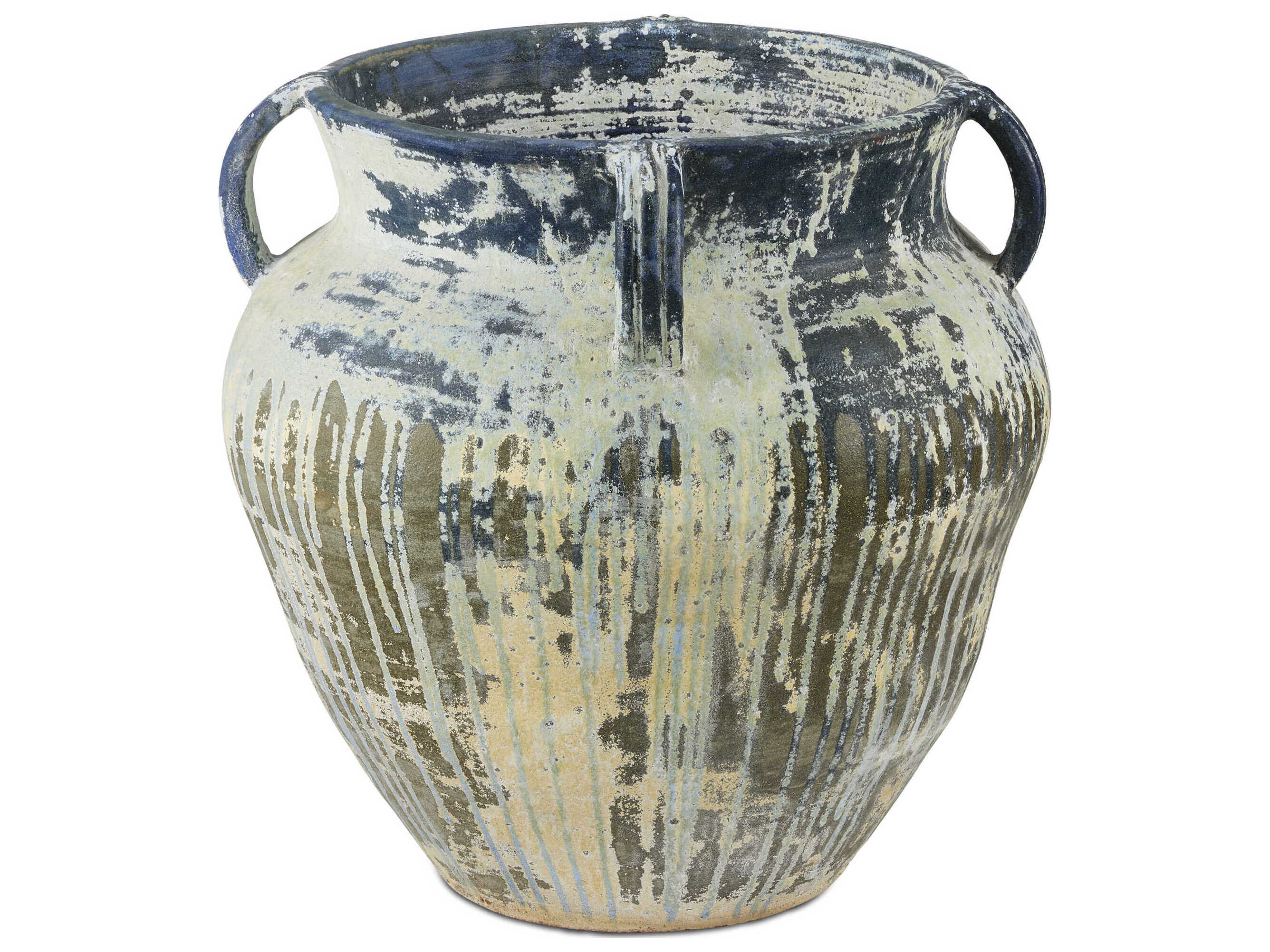 Currey & Company Agrigento Blue Drip Planter