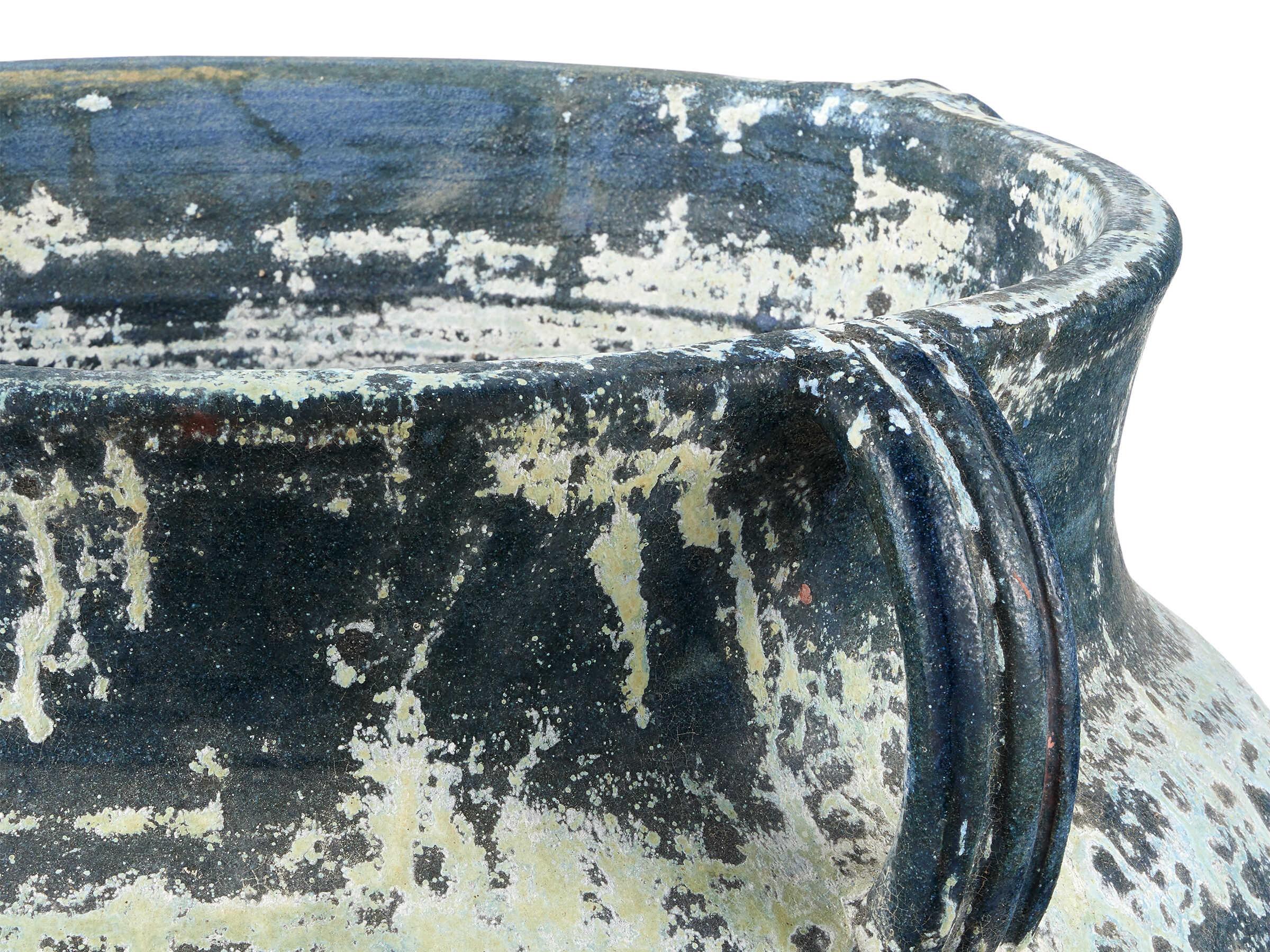 Currey & Company Agrigento Blue Drip Planter