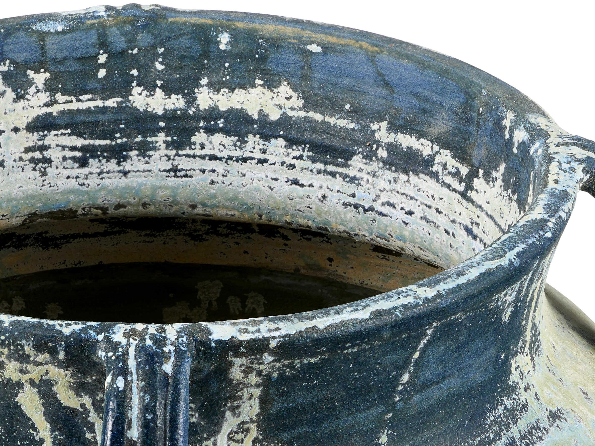 Currey & Company Agrigento Blue Drip Planter