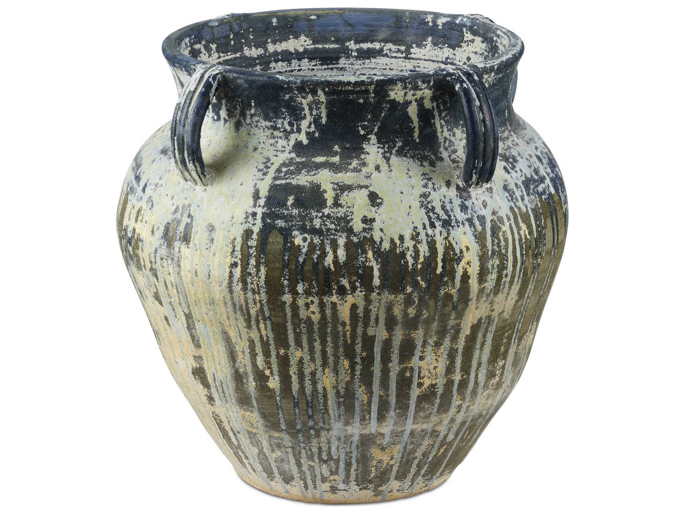 Currey & Company Agrigento Blue Drip Planter