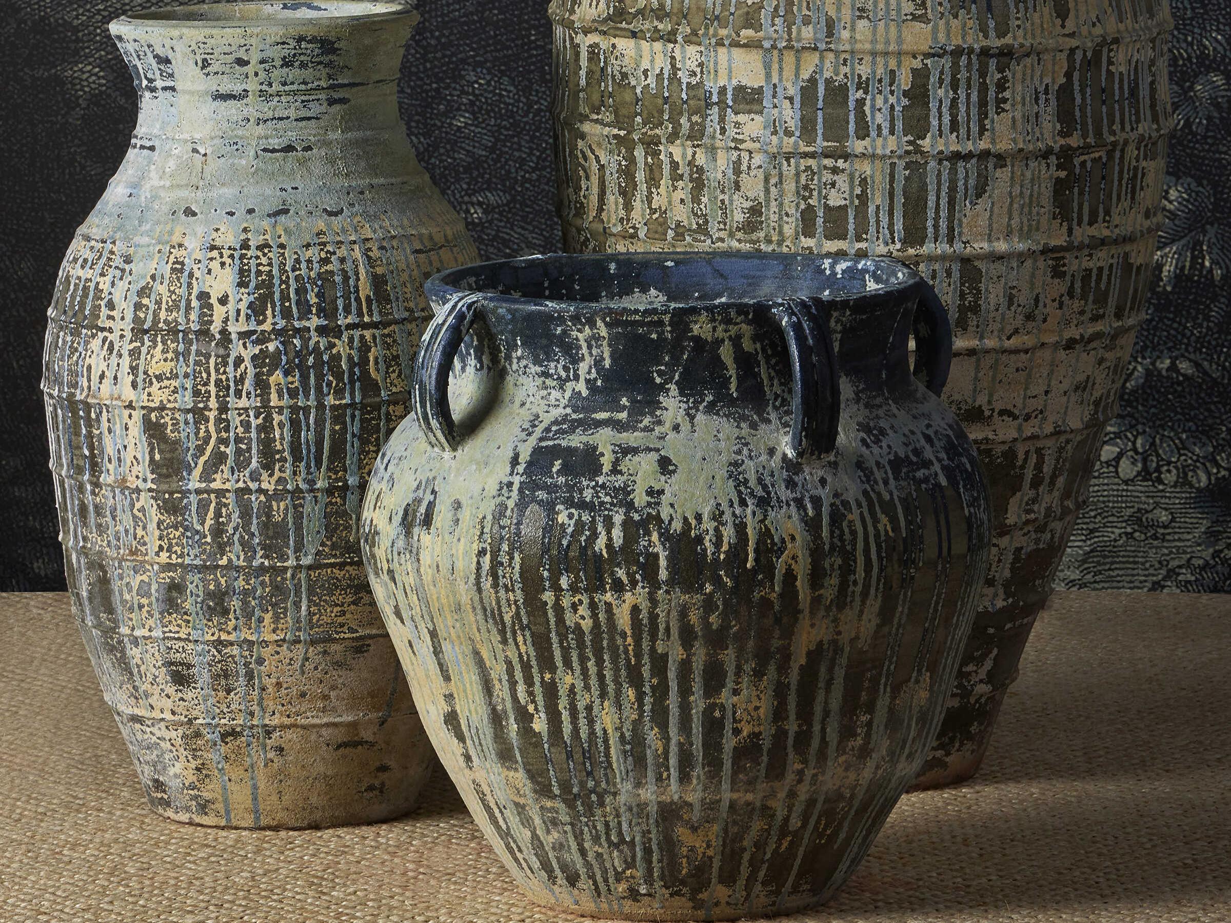 Currey & Company Agrigento Blue Drip Planter