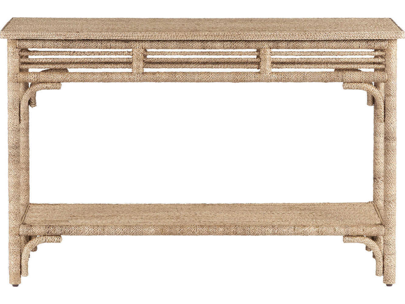 urrey & Company Olisa Rectangular Rattan Console Table
