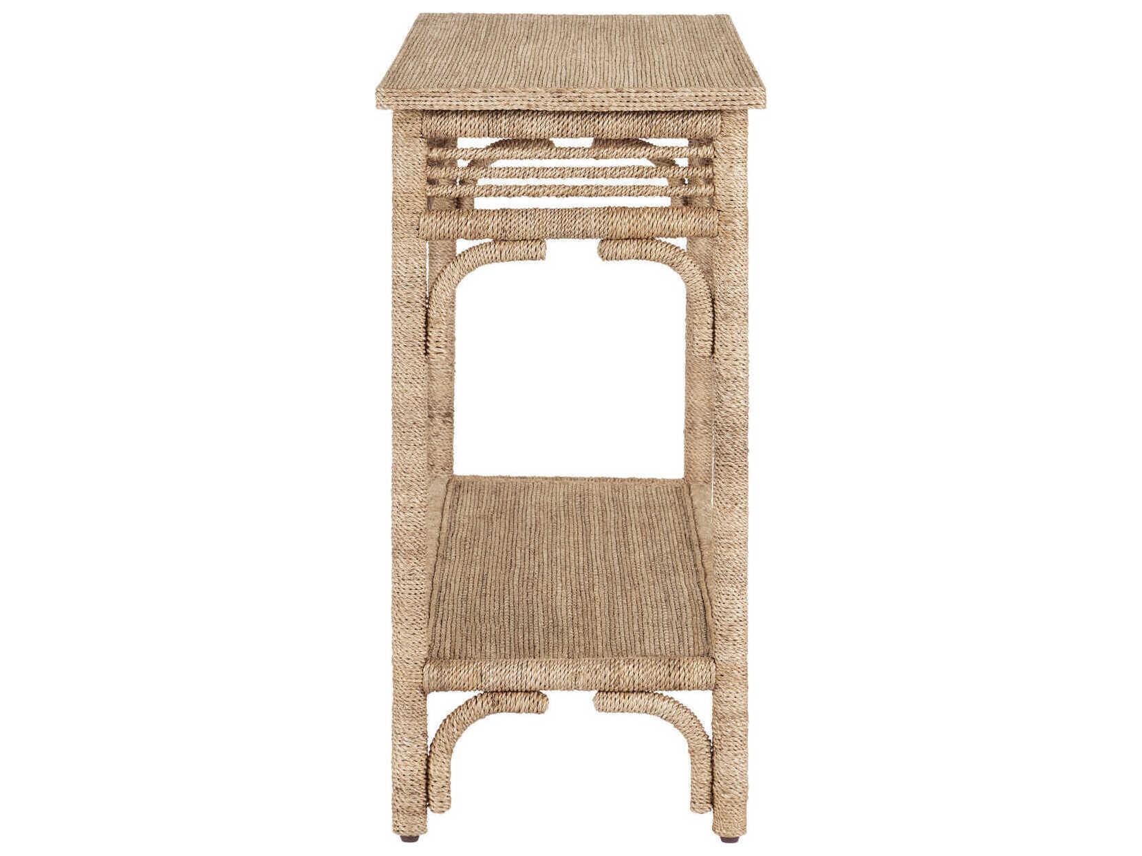 urrey & Company Olisa Rectangular Rattan Console Table