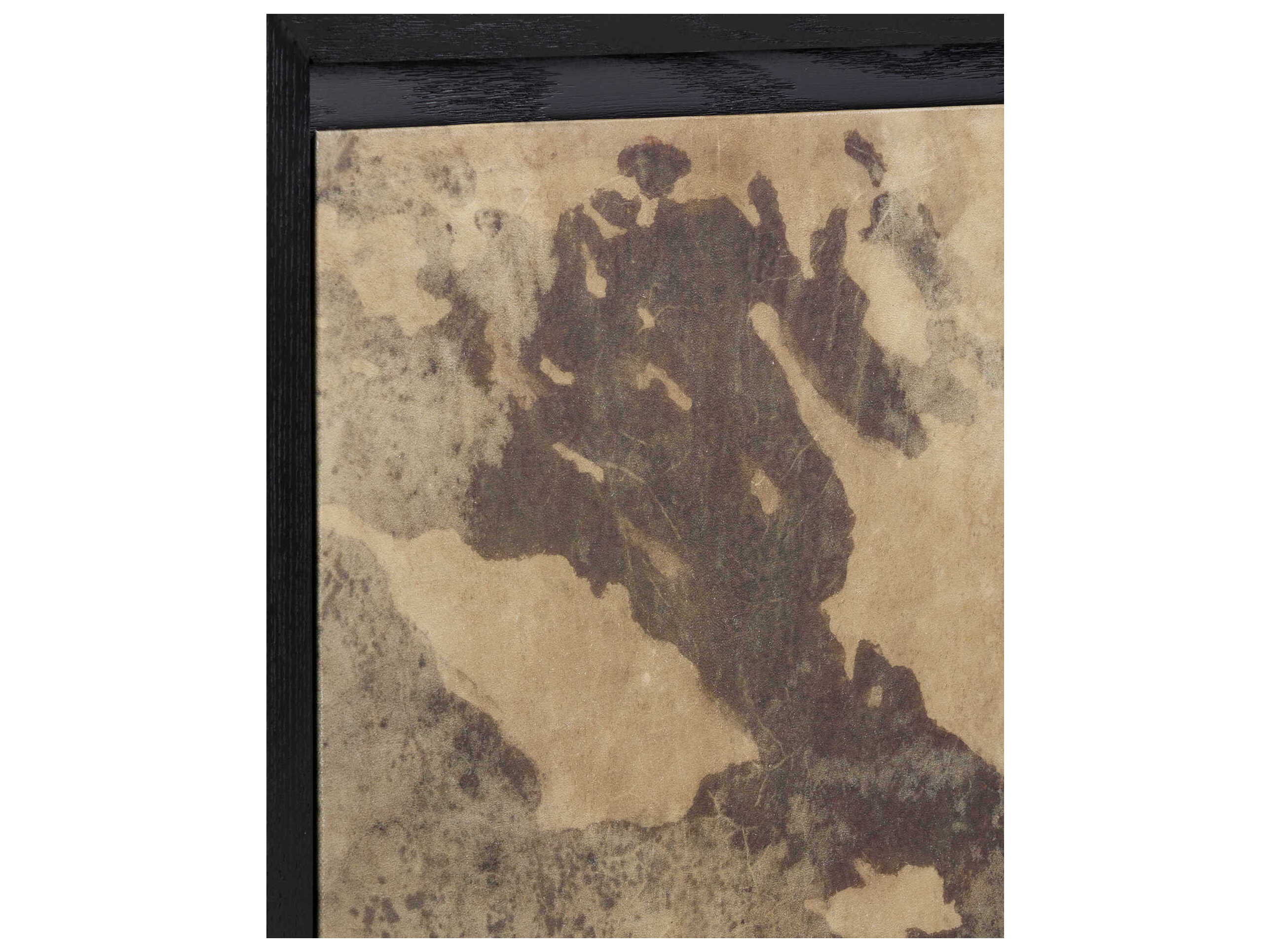 Currey & Company Karlson 80" Natural Vellum Caviar Black Sideboard