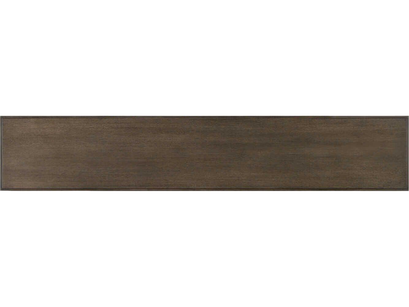 Currey & Company Verona Rectangular Wood Chanterelle Champagne Console Table