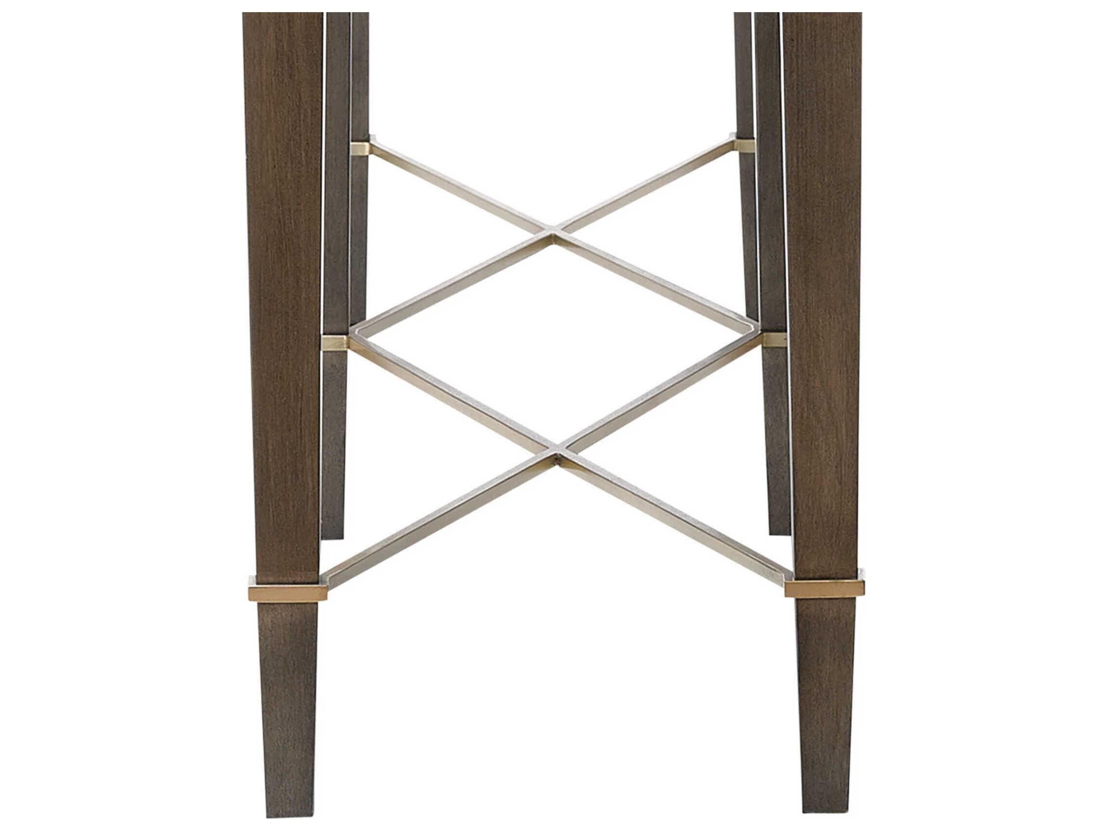 Currey & Company Verona Rectangular Wood Chanterelle Champagne Console Table