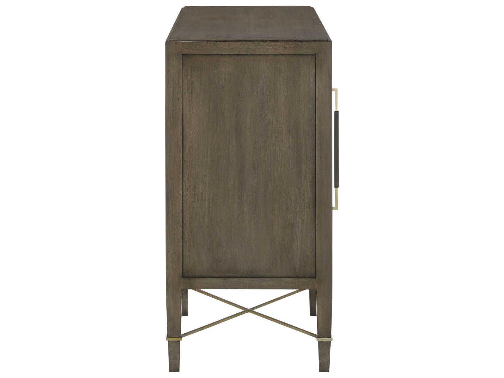 Currey & Company Verona 67" Mahogany Wood Chanterelle Coffee Champagne Sideboard