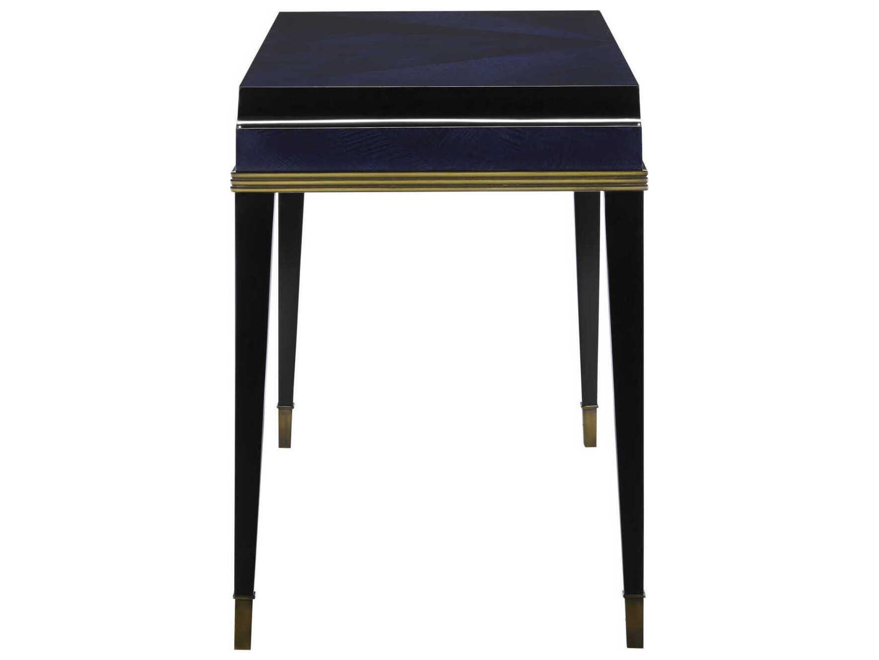 Currey & Company Kallista Black Hardwood Secretary Desk