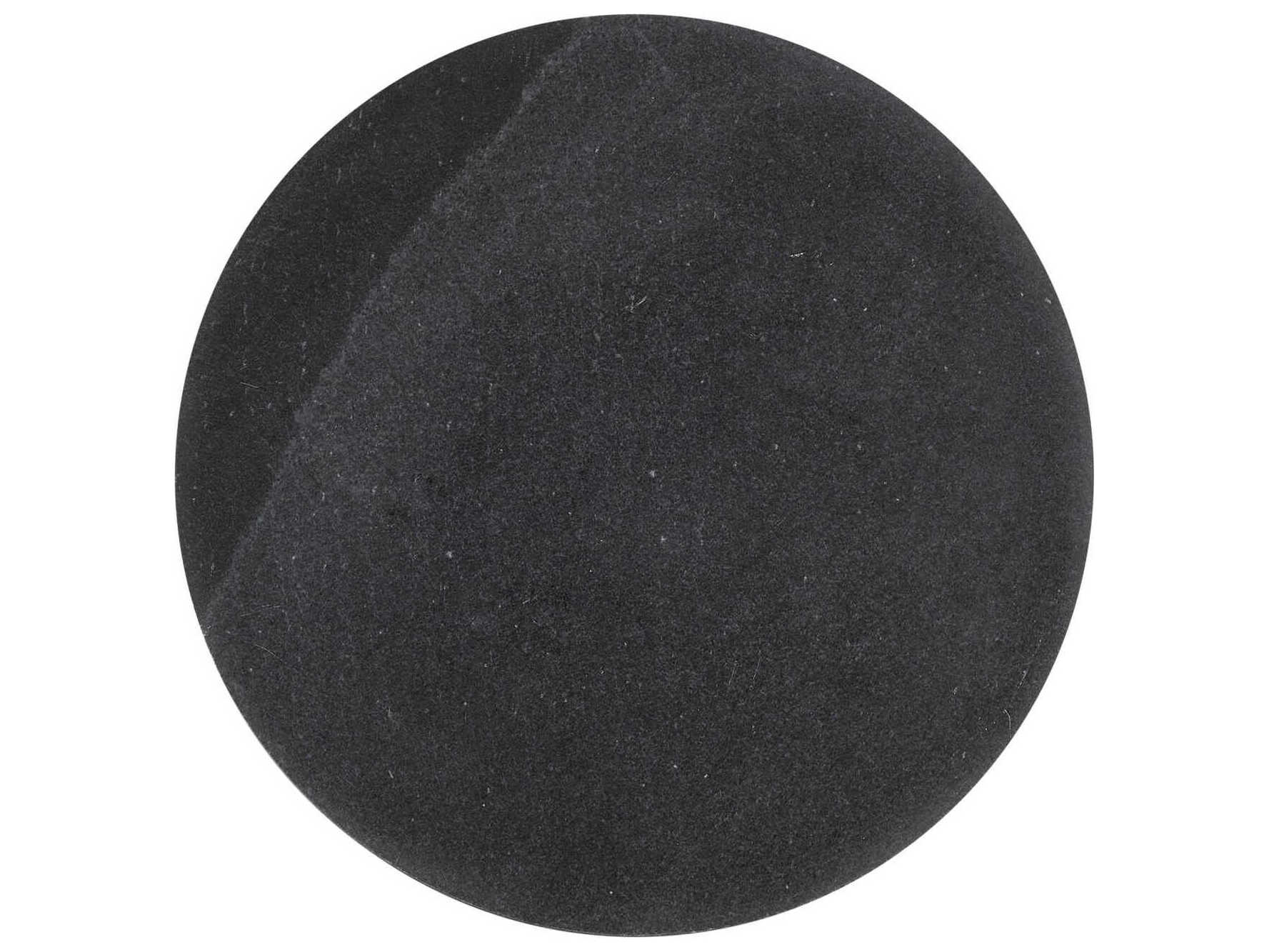 Currey & Company Sasha Round Marble Black End Table