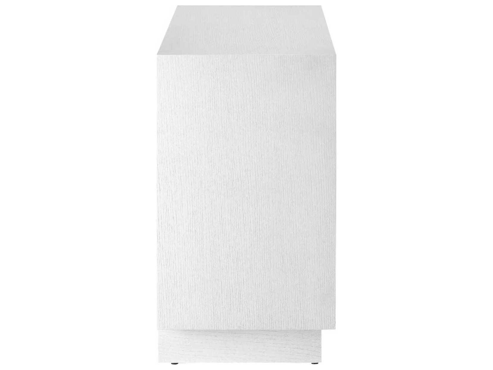 Currey & Company Morombe 56" Oak Wood Cerused White Sideboard