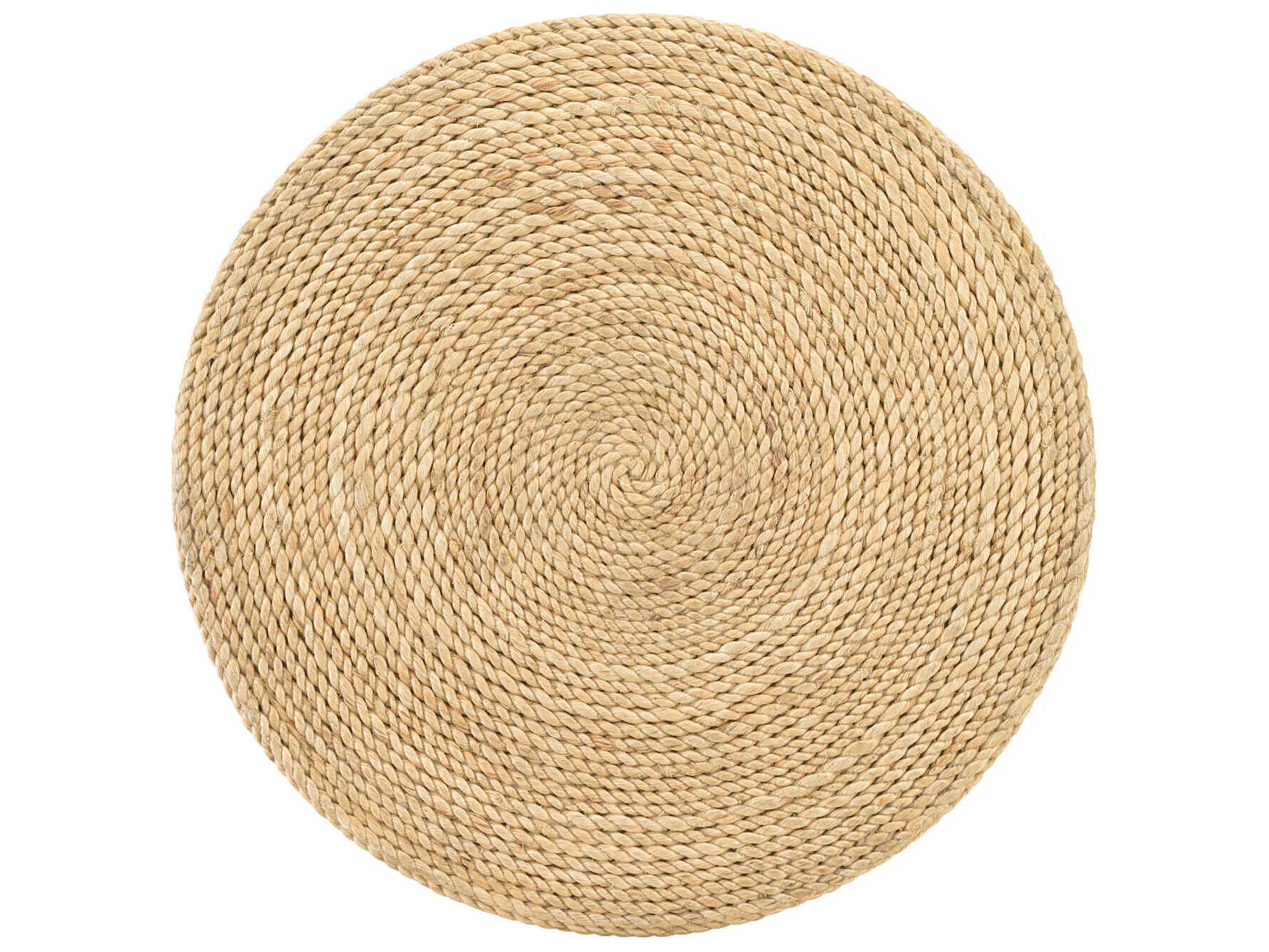 Currey & Company Macati Round Glass Natural Rope End Table