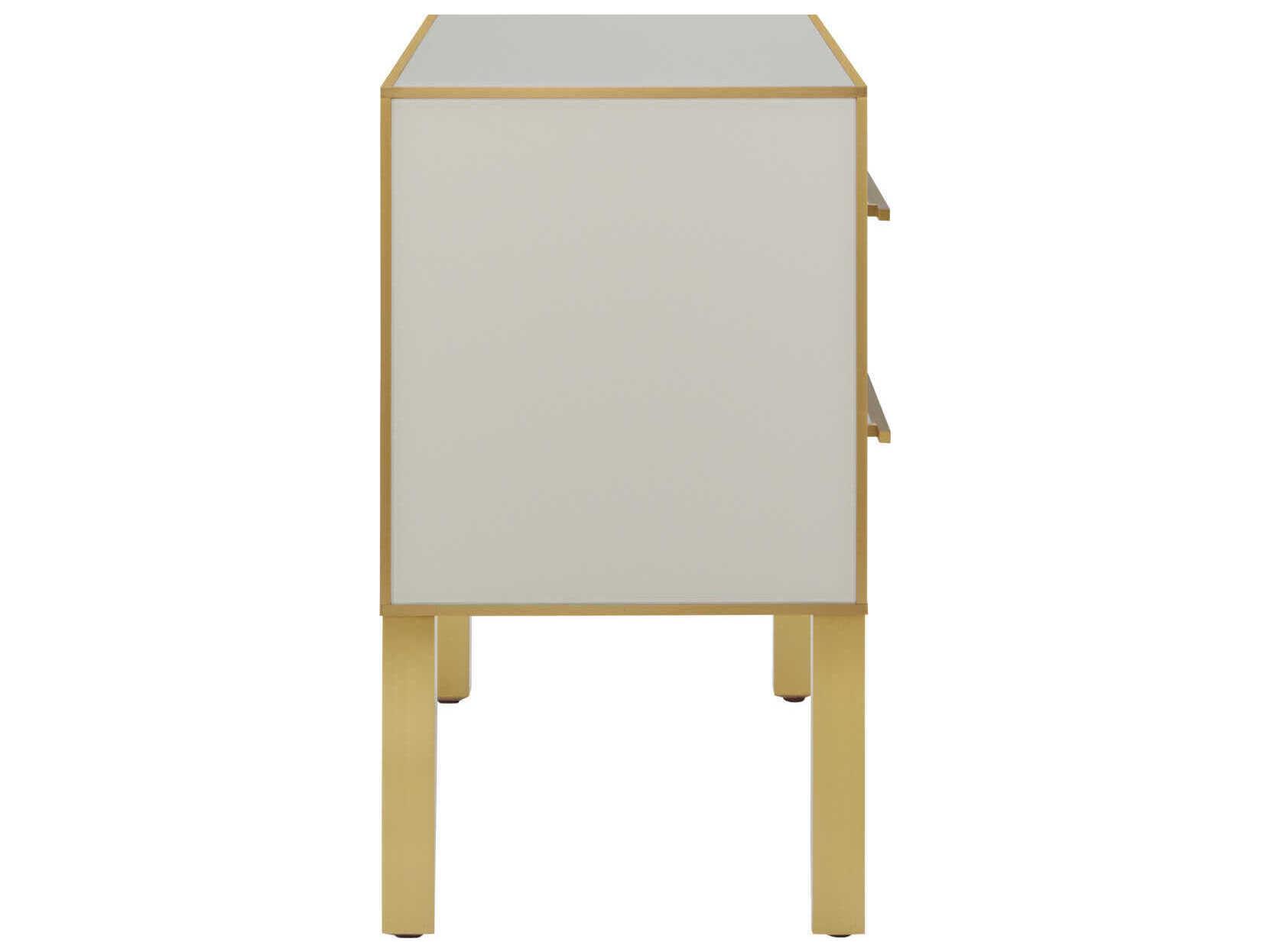 Currey & Company Arden 3-Drawers Gold Hardwood Dresser