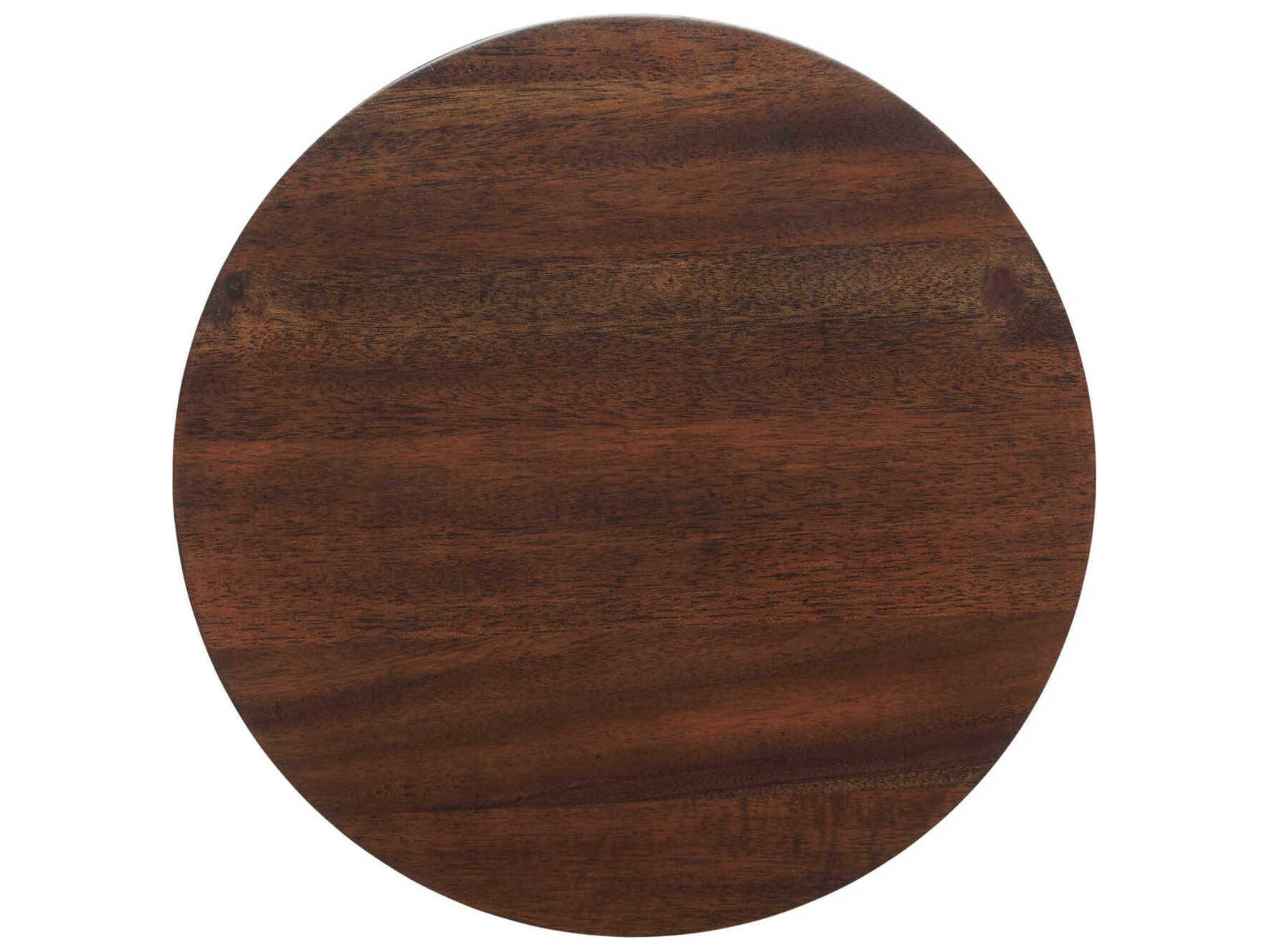 Currey & Company Sasha Round Wood Dark Walnut End Table