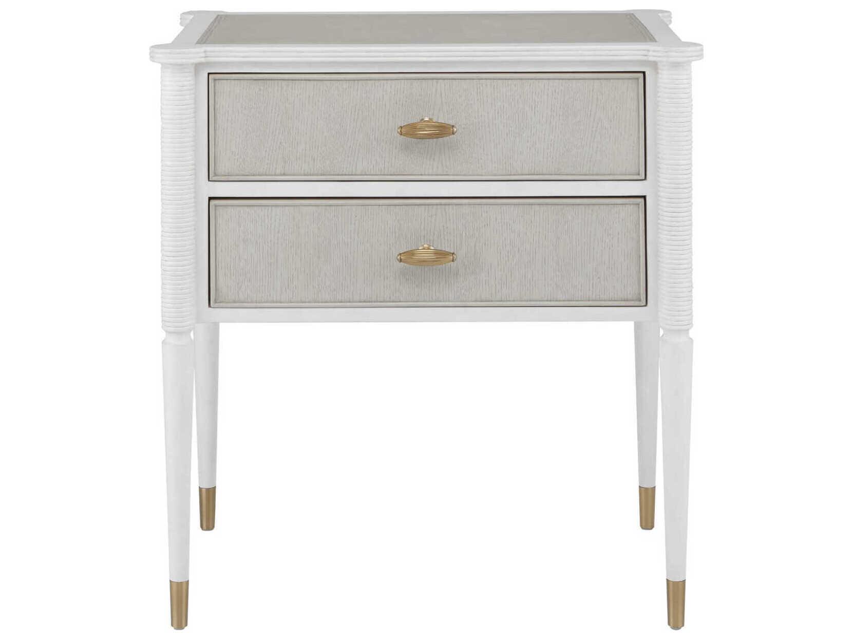 Currey & Company Aster 2-Drawers Mahogany Wood Nightstand