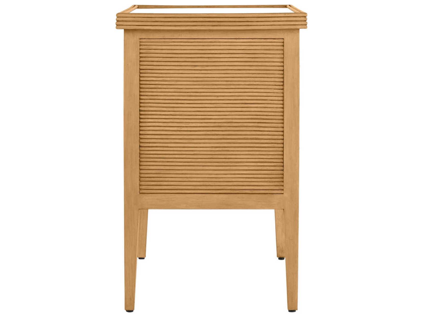 Currey & Company Santos 3-Drawers Brown Mahogany Wood Dresser