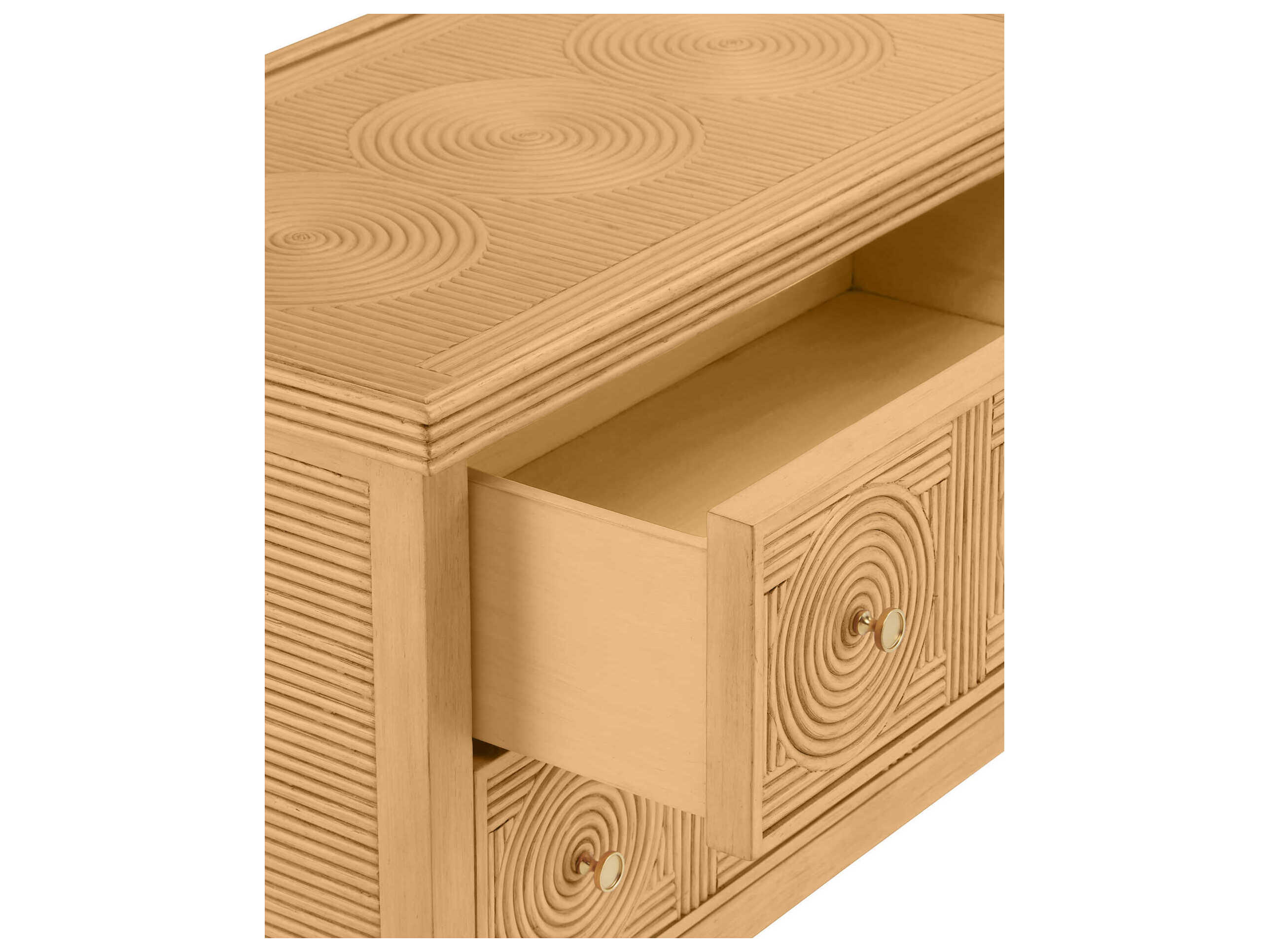 Currey & Company Santos 3-Drawers Brown Mahogany Wood Dresser