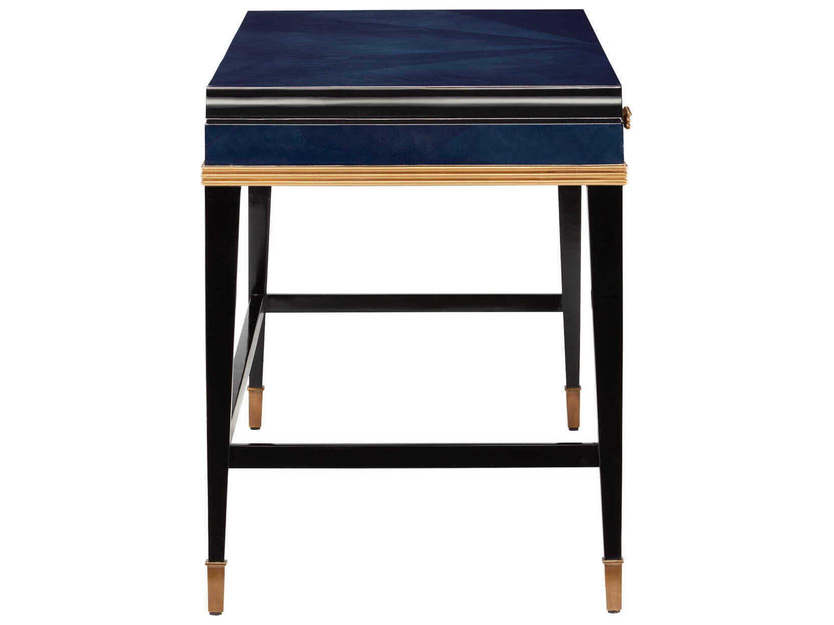 Currey & Company Kallista Black Hardwood Secretary Desk