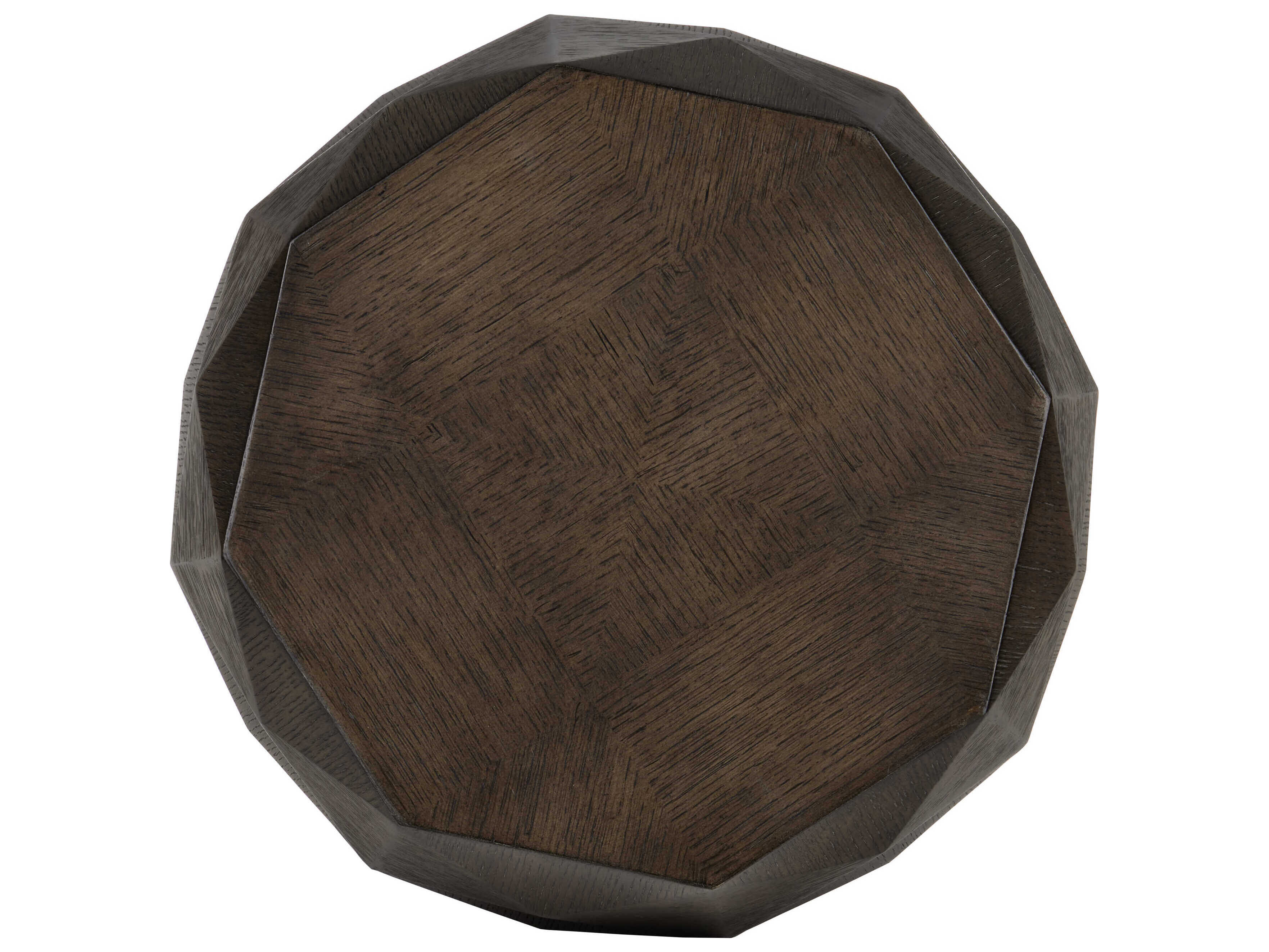 Currey & Company Kendall Hexagon Wood Dove Gray polished Brass End Table