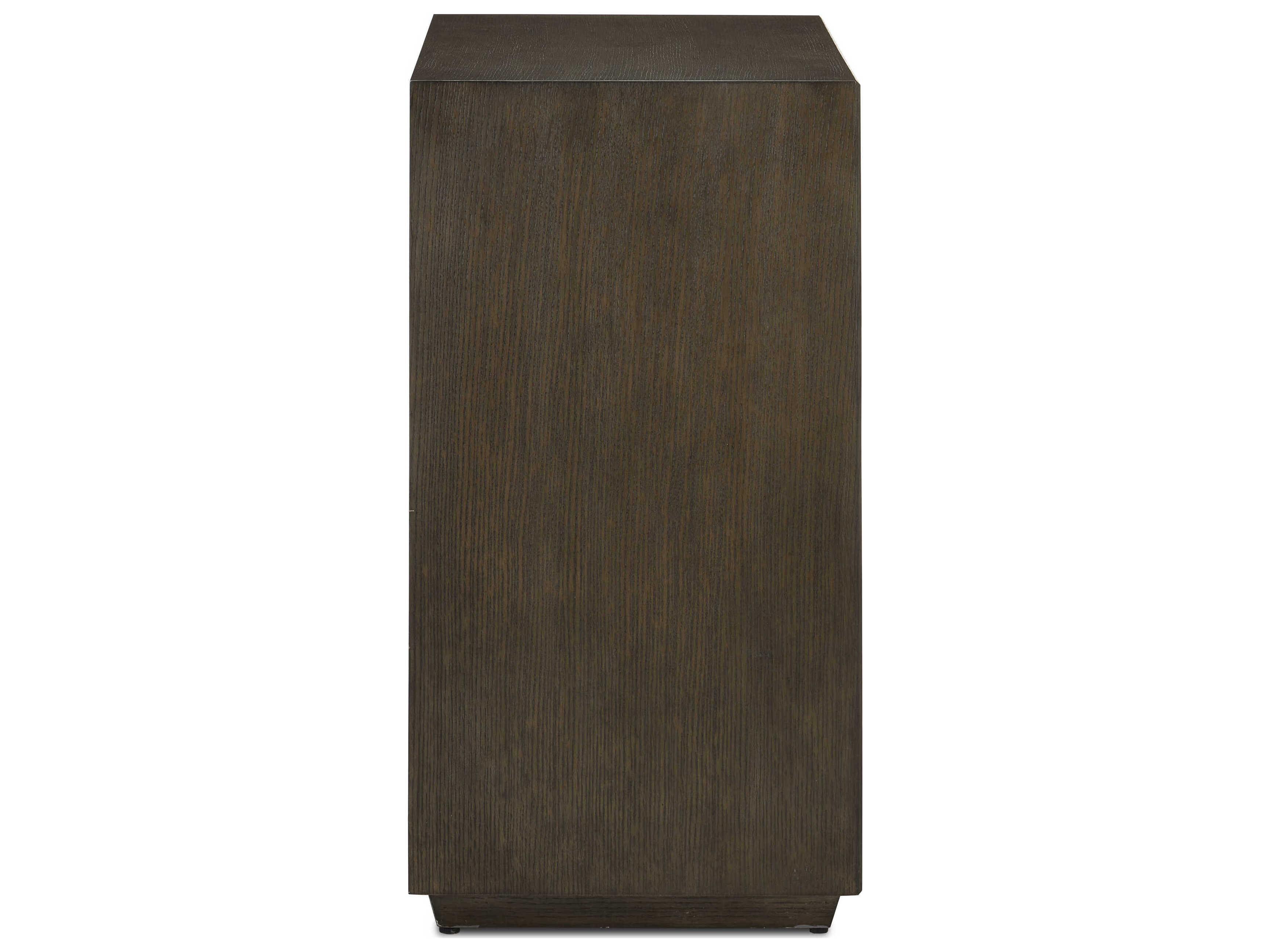 Currey & Company Kendall Dove Gray Polished Brass Solid Wood Accent Chest