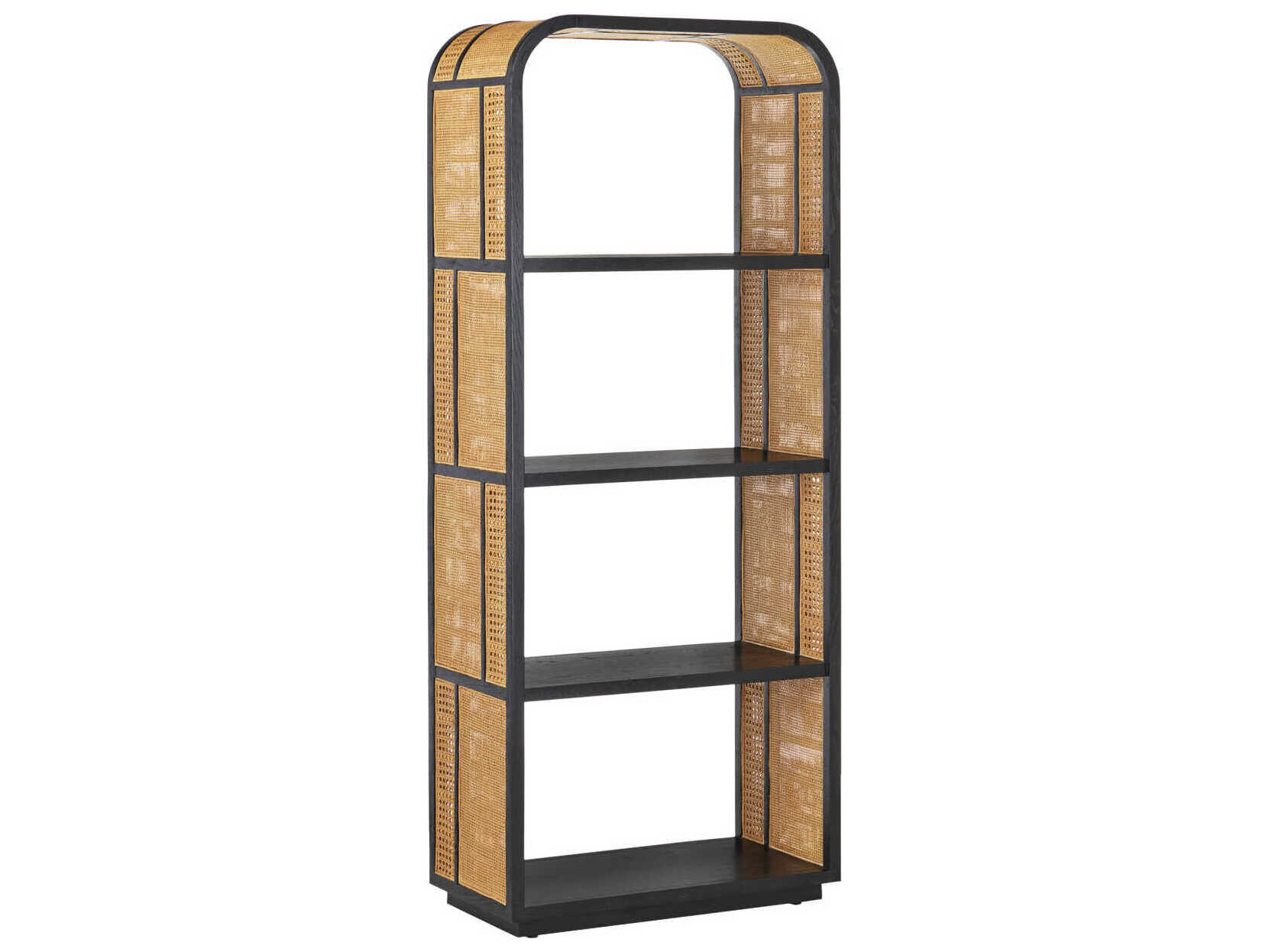 Currey & Company Anisa Caviar Black / Natural Etagere