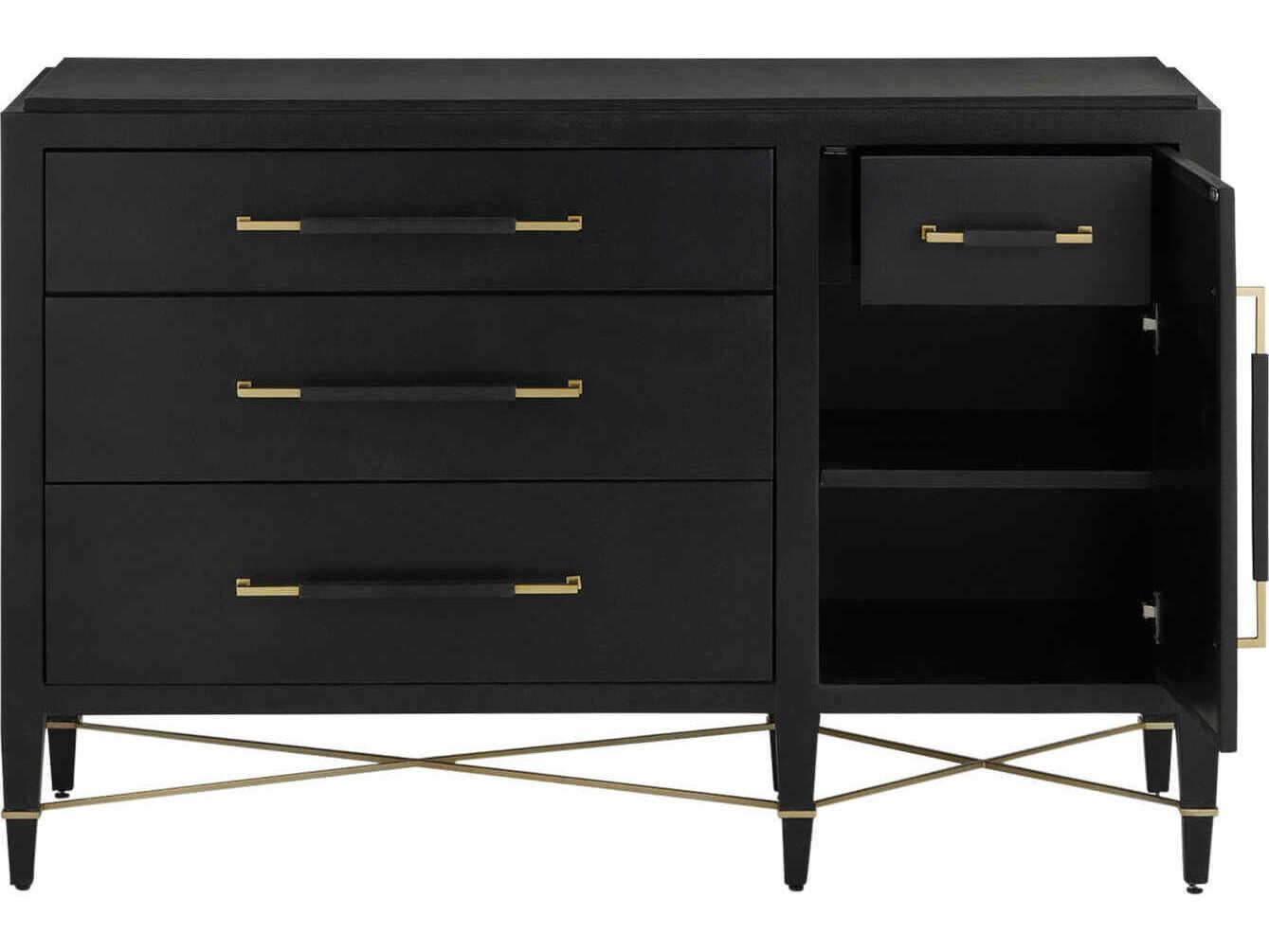 Currey & Company Verona 3-Drawers Mahogany Wood Dresser