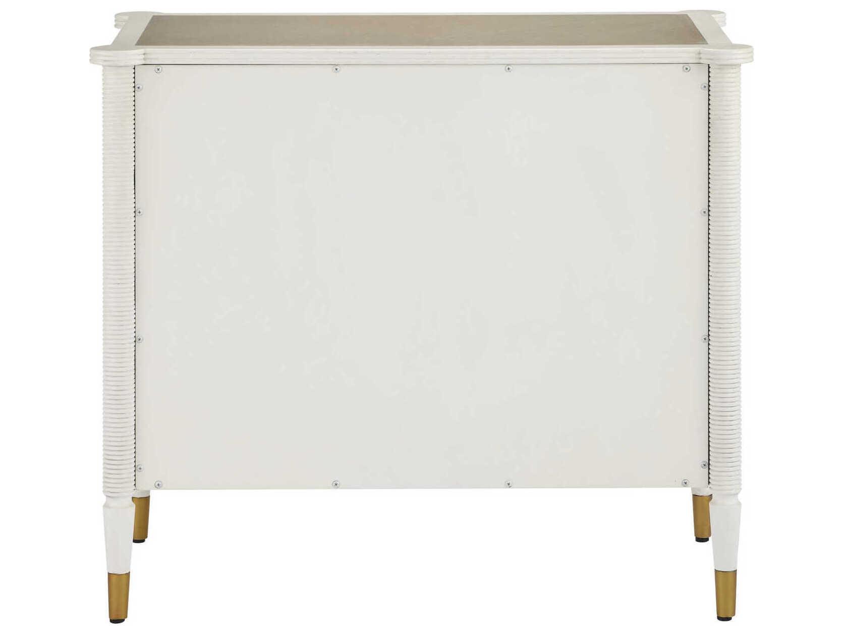 Currey & Company Aster 3-Drawers Mahogany Wood Chest Nightstand