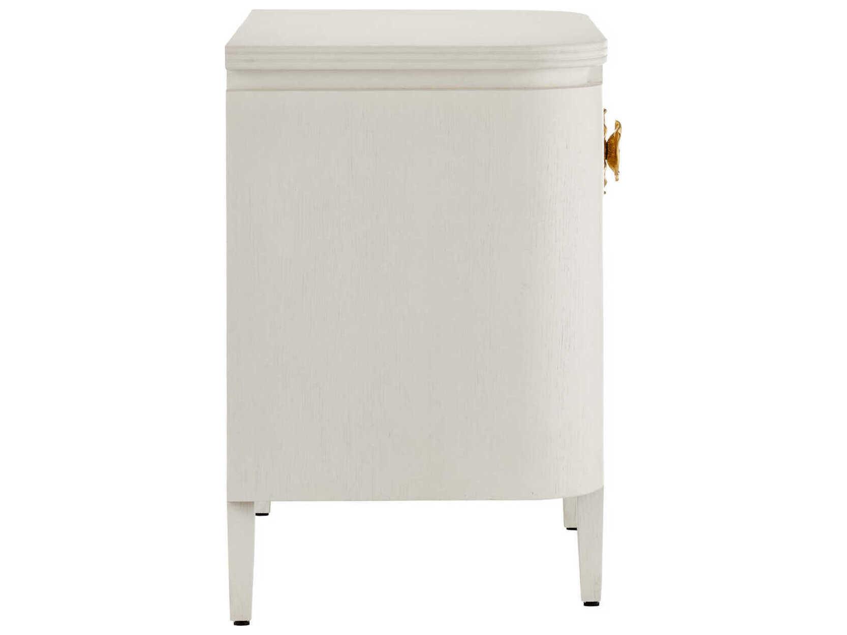 Currey & Company Briallen 2-Drawers Oak Wood Nightstand