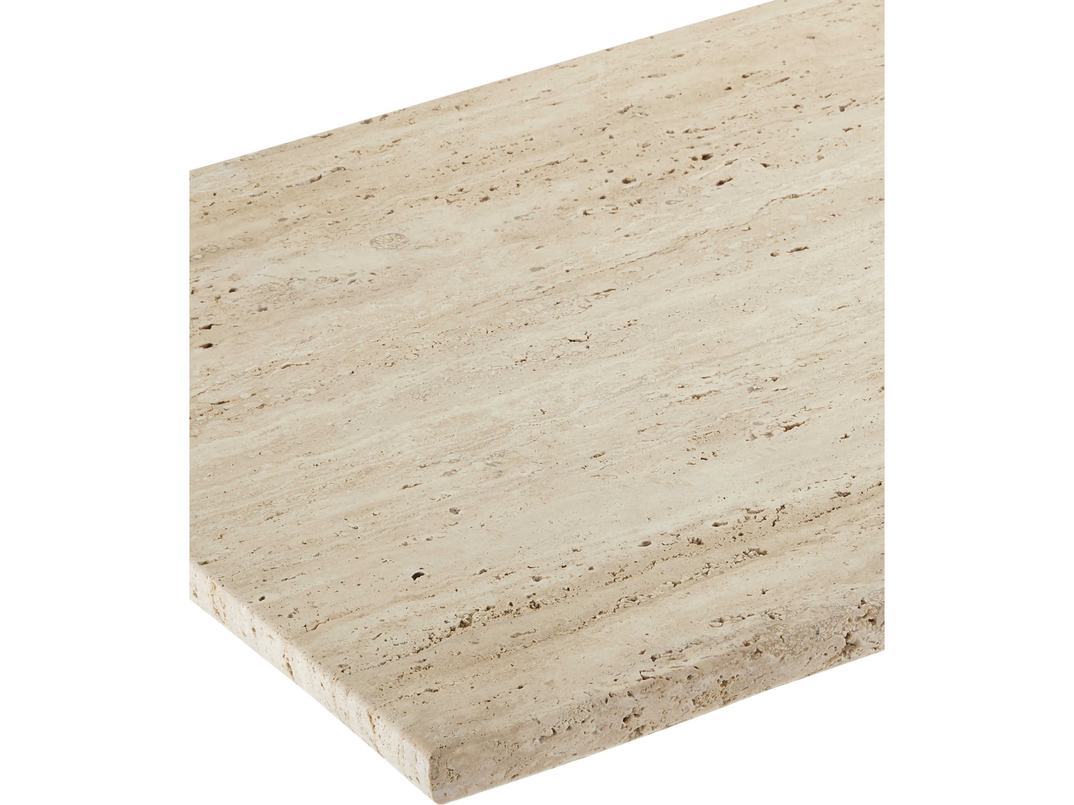 Currey & Company Demi 48" Rectangular Stone Natural Beige Console Table