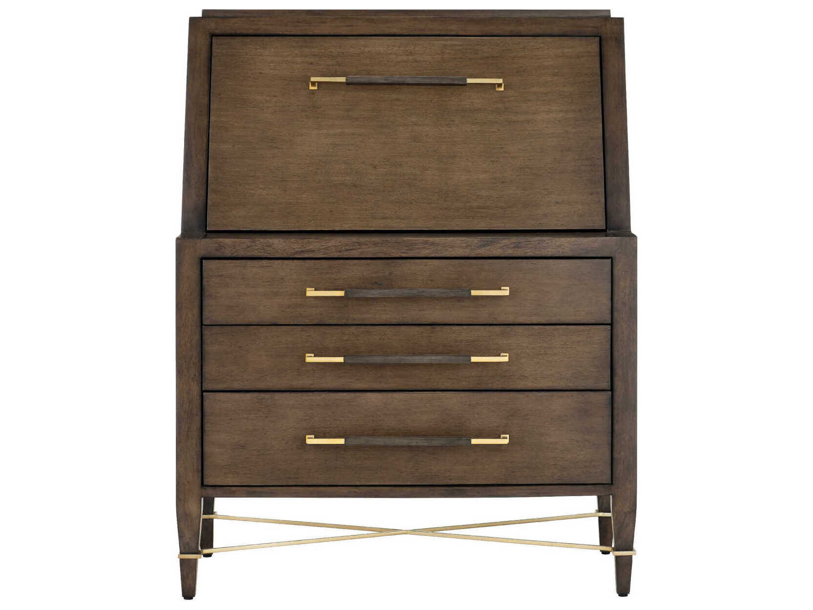 Currey & Company Verona Chanterelle Champagne Cofee Secretary Desk